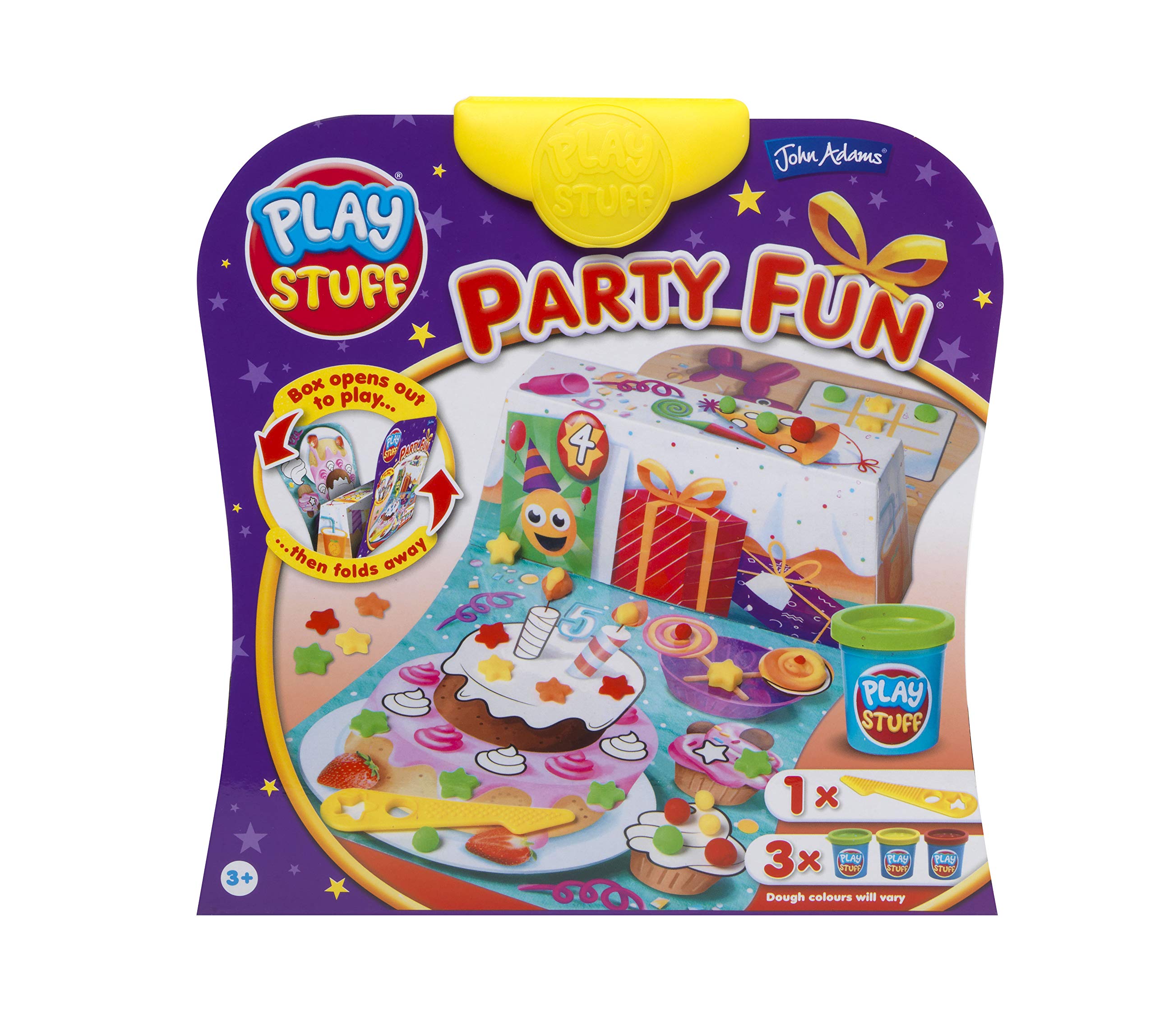 John Adams577 10753 EA Playstuff Dough 'Party Fun' (3 pots), Multicolor