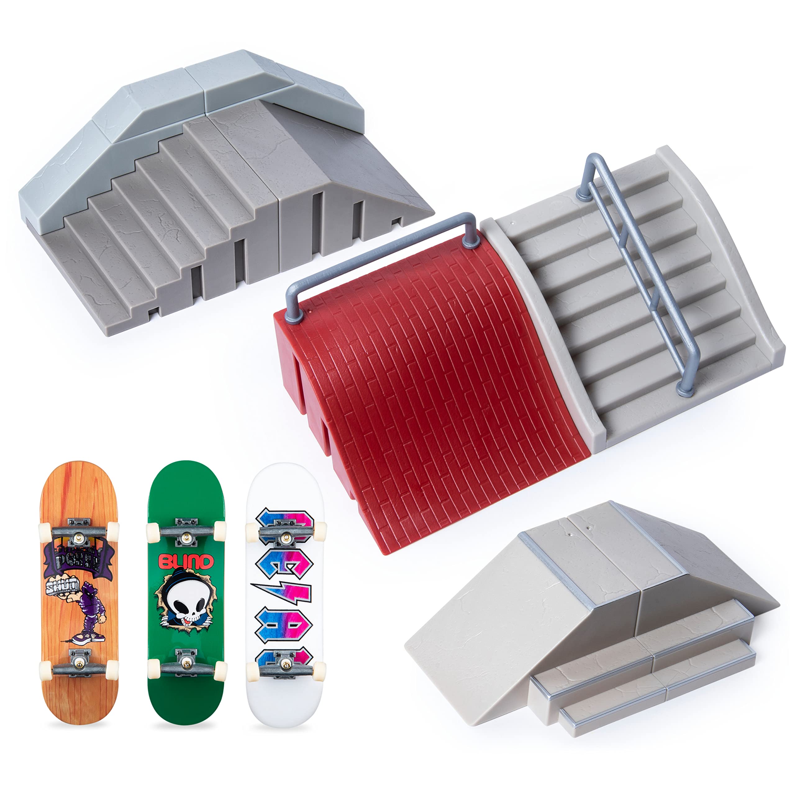 TECH DECKUltimate Street Spots Pack with 3 Fully Assembled Exclusive Boards Toys, Coast to Coast Edition