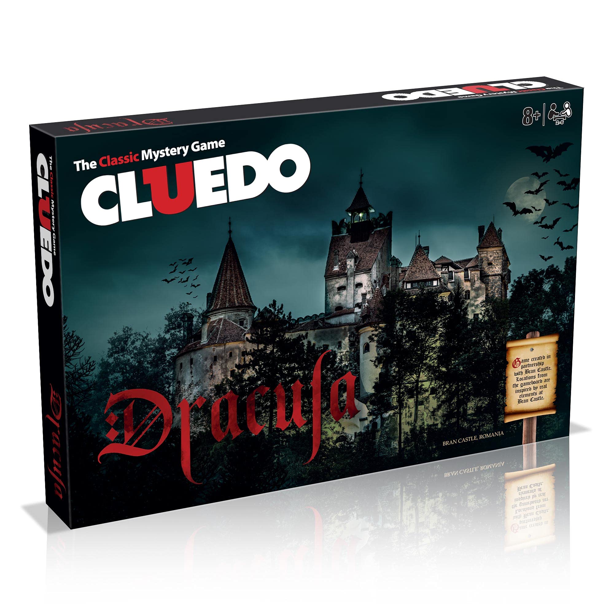 Dracula Cluedo The Classic Mystery Board Game English Edition, Enter Bran Castle to solve the murder of Irina, Was it the infamous Dracula,The ideal game for Halloween for ages 8 and up