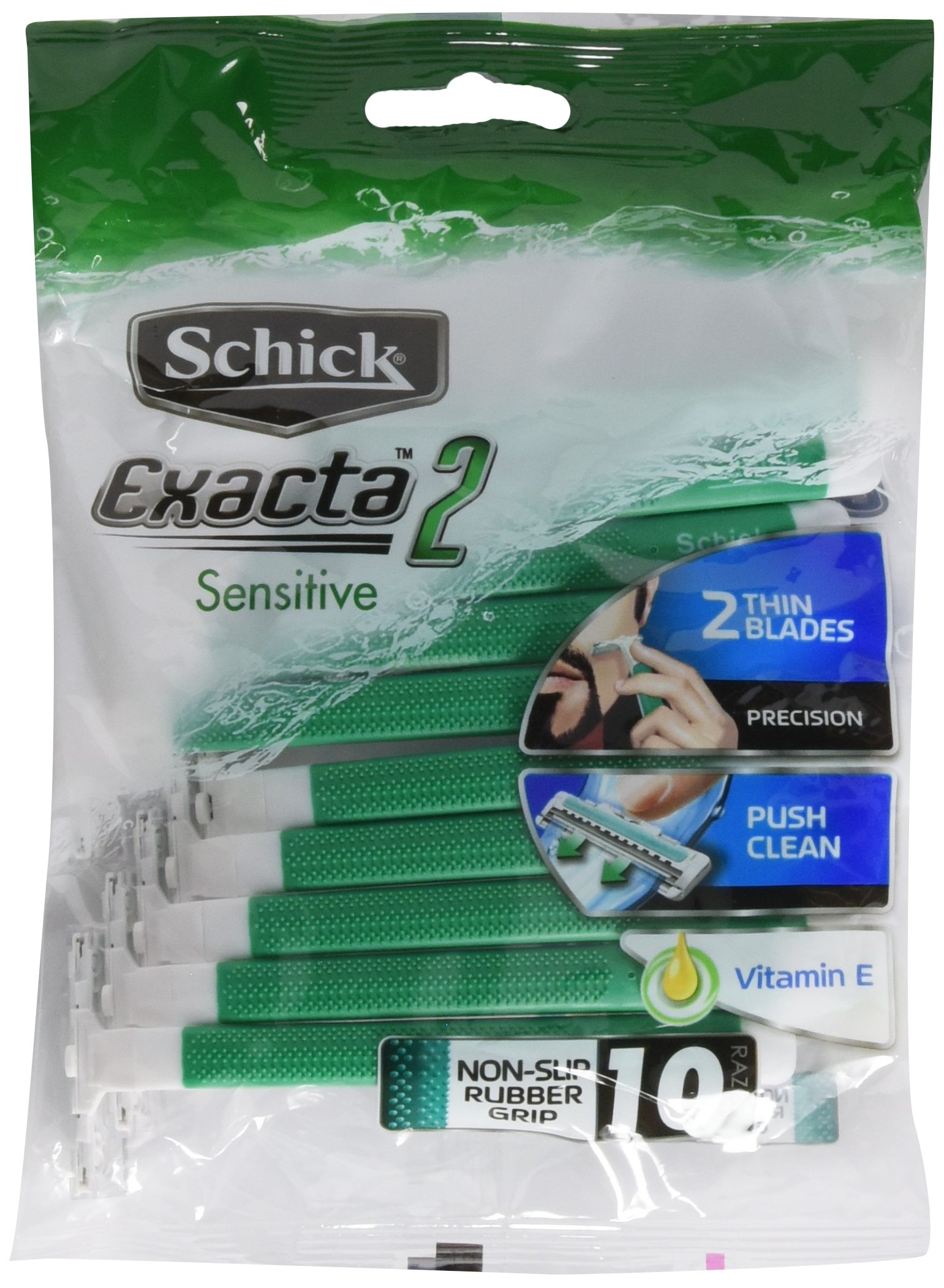 Schick Exacta2 Sensitive Disposable Razor 20p (10 Count x 2Pack)