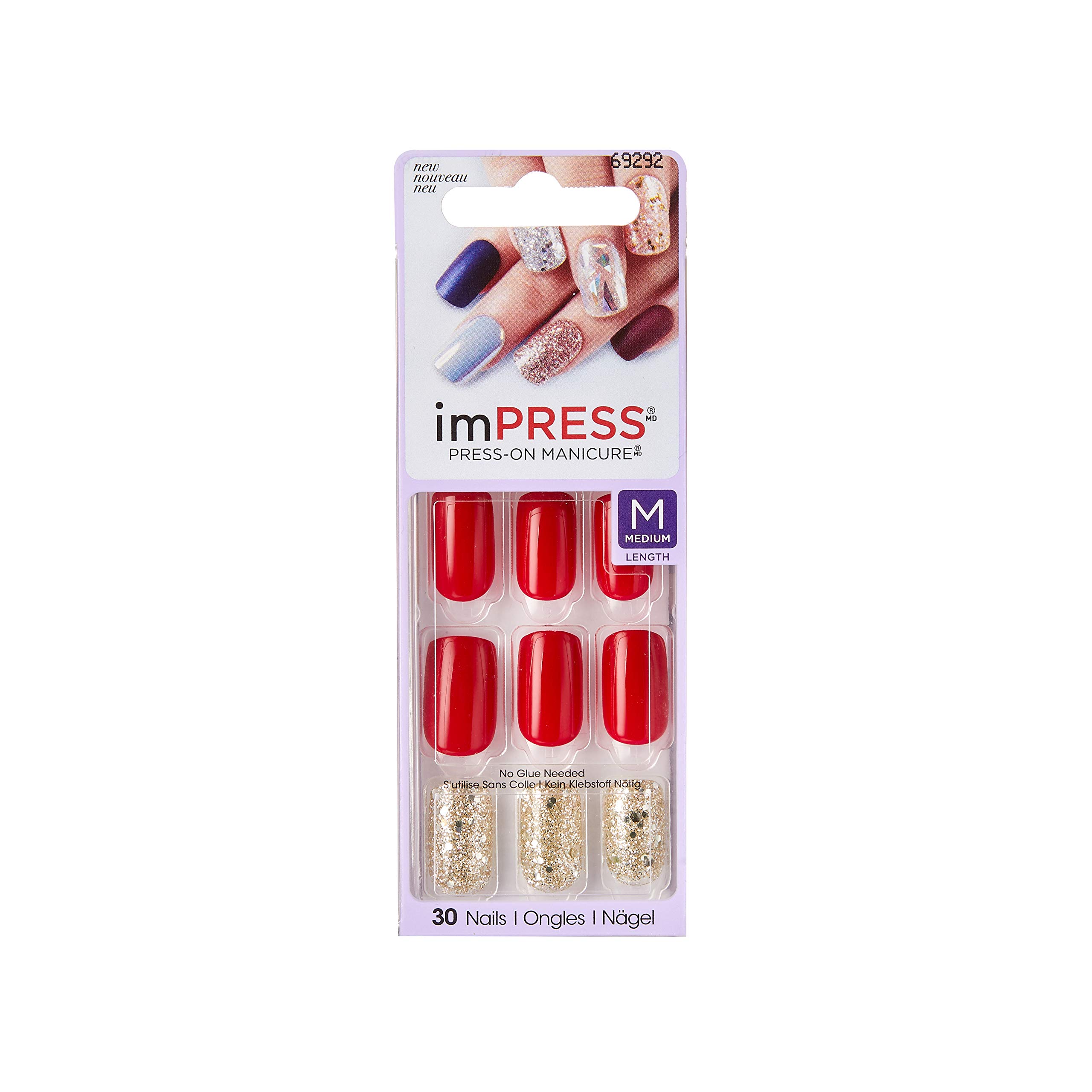 KISSBroadway Impress Accent Nails He'S With Me Bipam015(Styles May Vary)