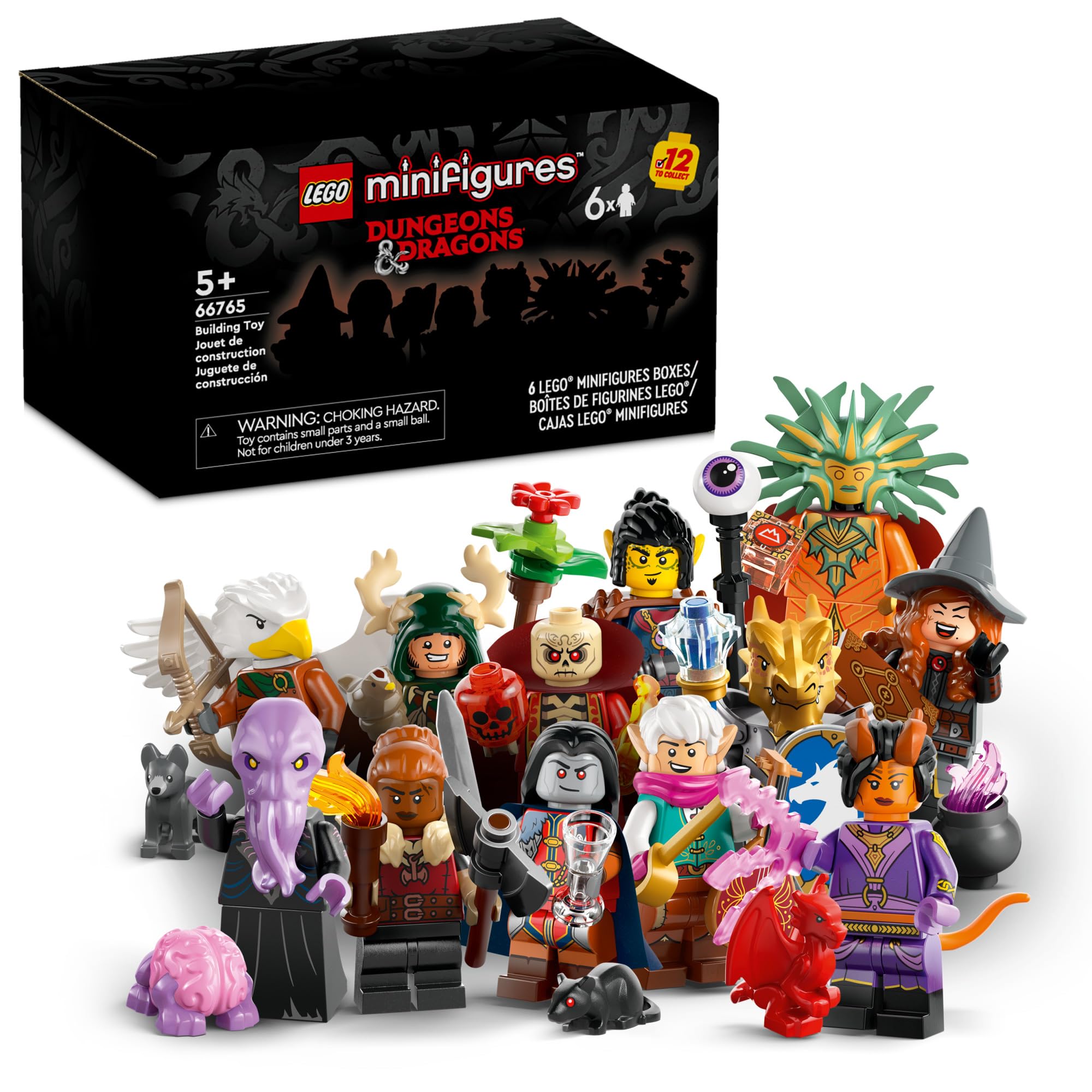 LEGOMinifigures Dungeons & Dragons 6 Pack - Toy for Boys & Girls Ages 5+ - Collectible Figures for Kids & Adult Fans - Dungeons & Dragons Gift - 66765