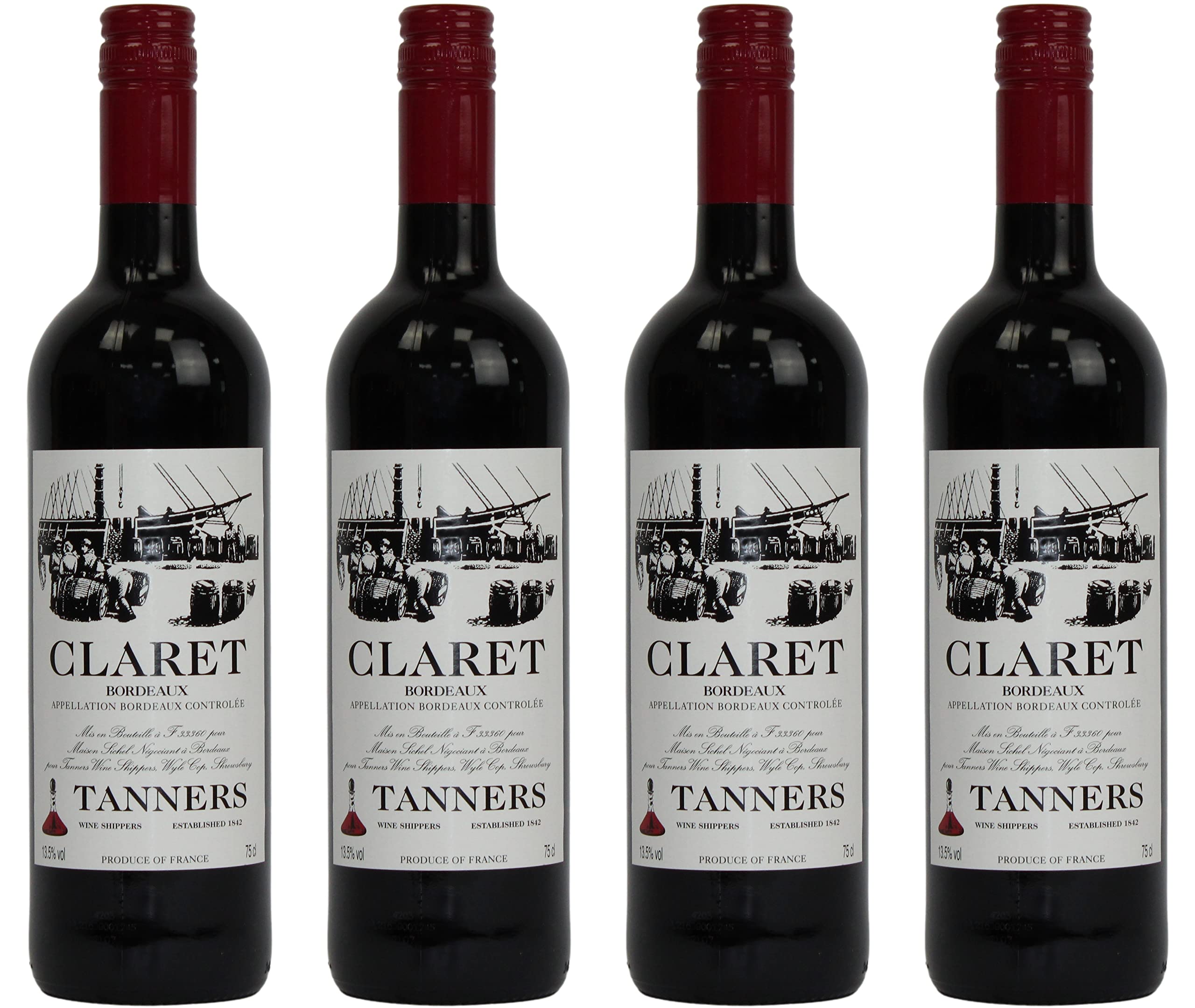 Tanners Claret – Bordeaux France 4 x 75cl