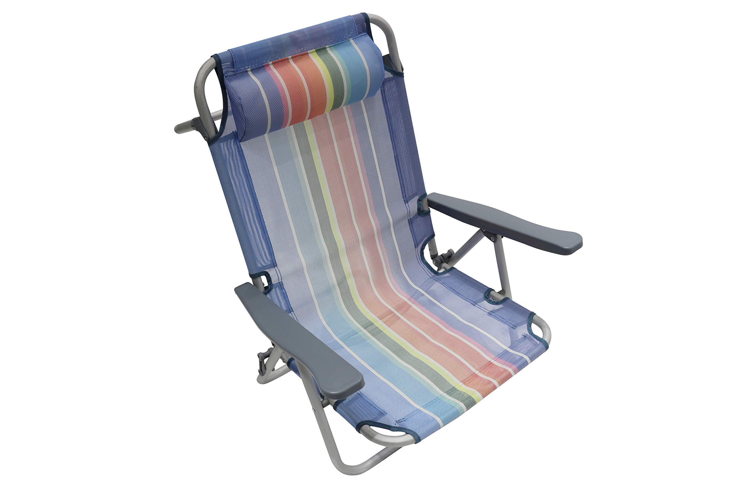 HomecallFolding Beach chair with rainbow textilene adjustable backrest