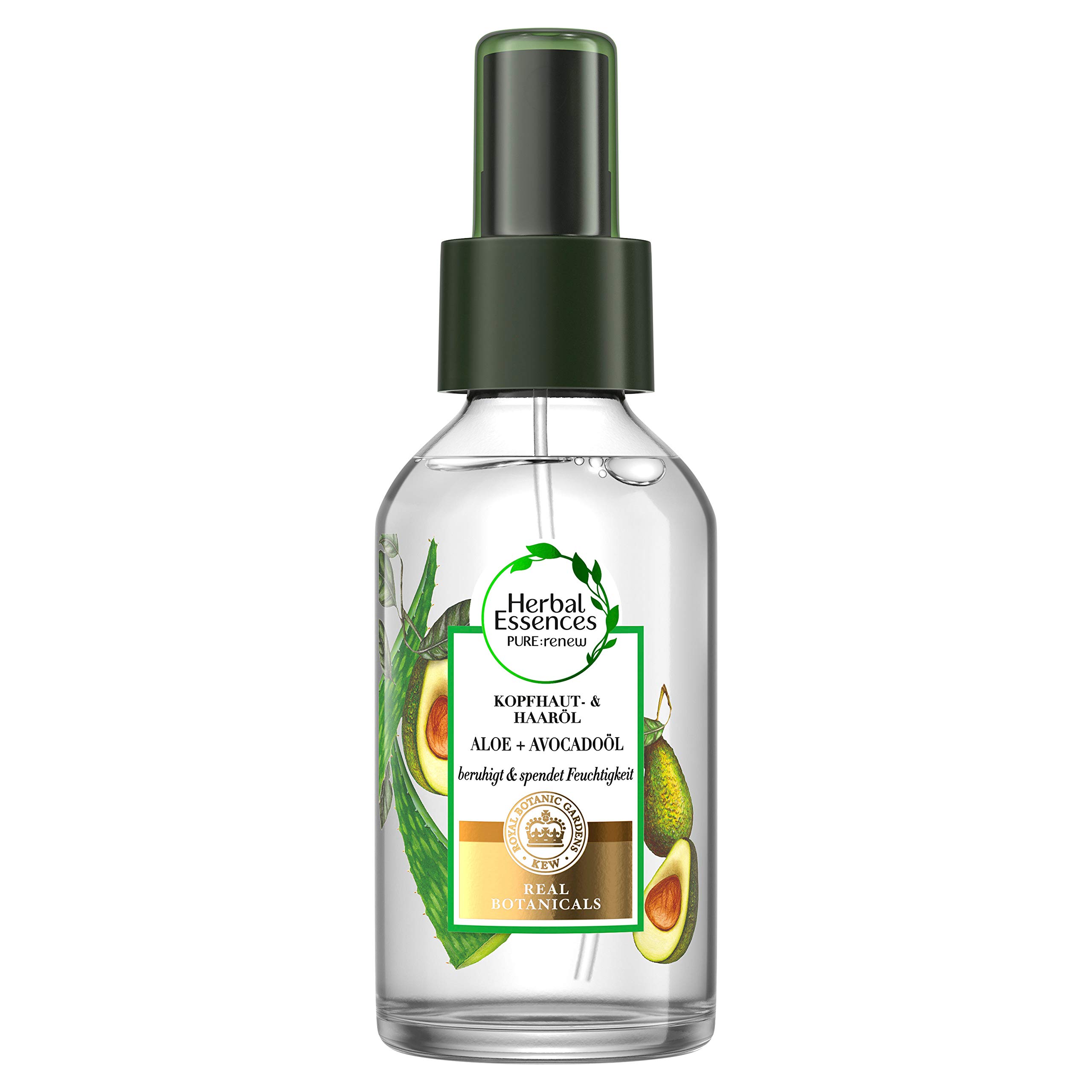 Herbal Essences Pure:renew Scalp & Hair Oil with Aloe + Avocado Oil, Hair Care Shine, Hair Care Dry Hair, Aloe Vera Hair, Cruelty 100 ml