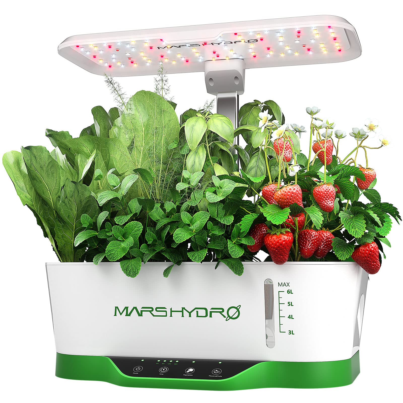 MARS HYDRO 12 Pods Hydroponics Growing System Indoor Garden with 9L Large Water Tank, Herb Plant Germination Kits with Full Spectrum LED Grow Light,Perfect Gardening Gift for Women