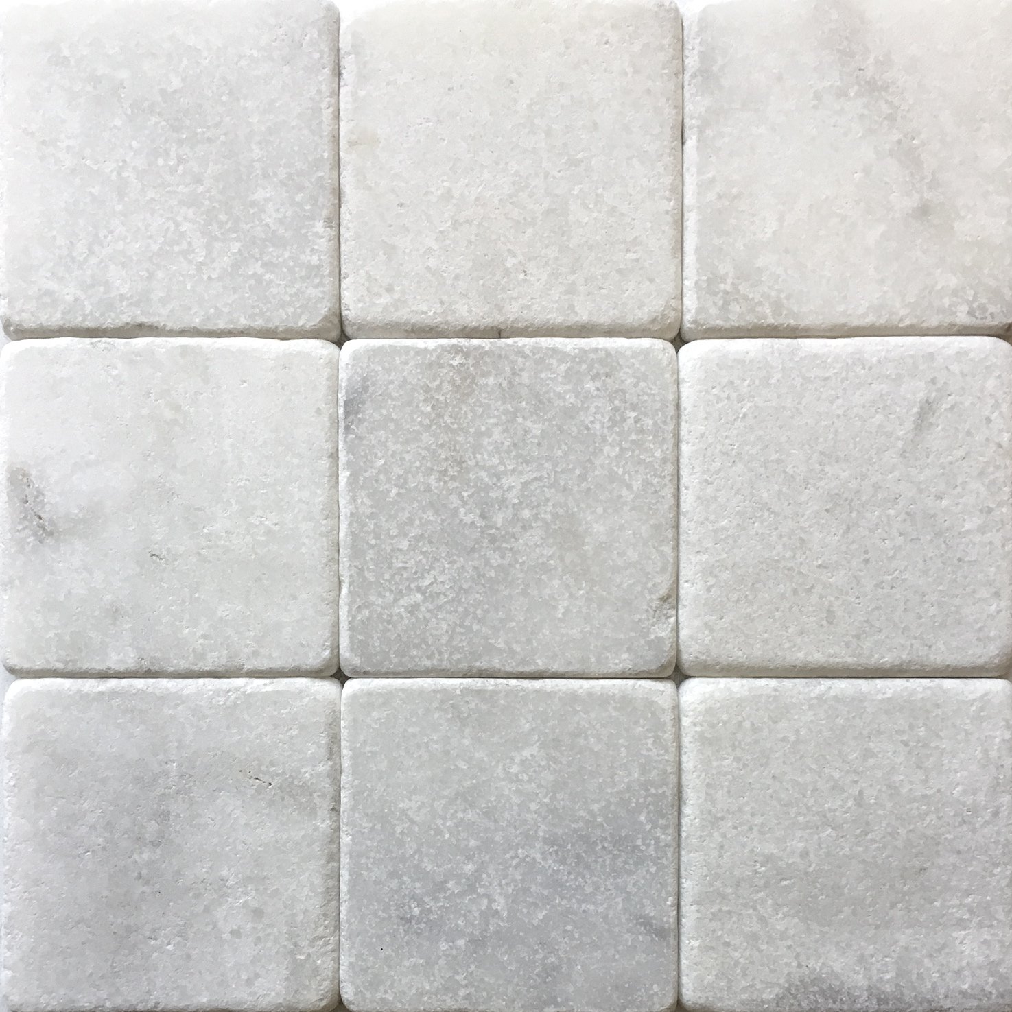 Carrara White 4x4 Tumbled Marble Tile Wall Floor