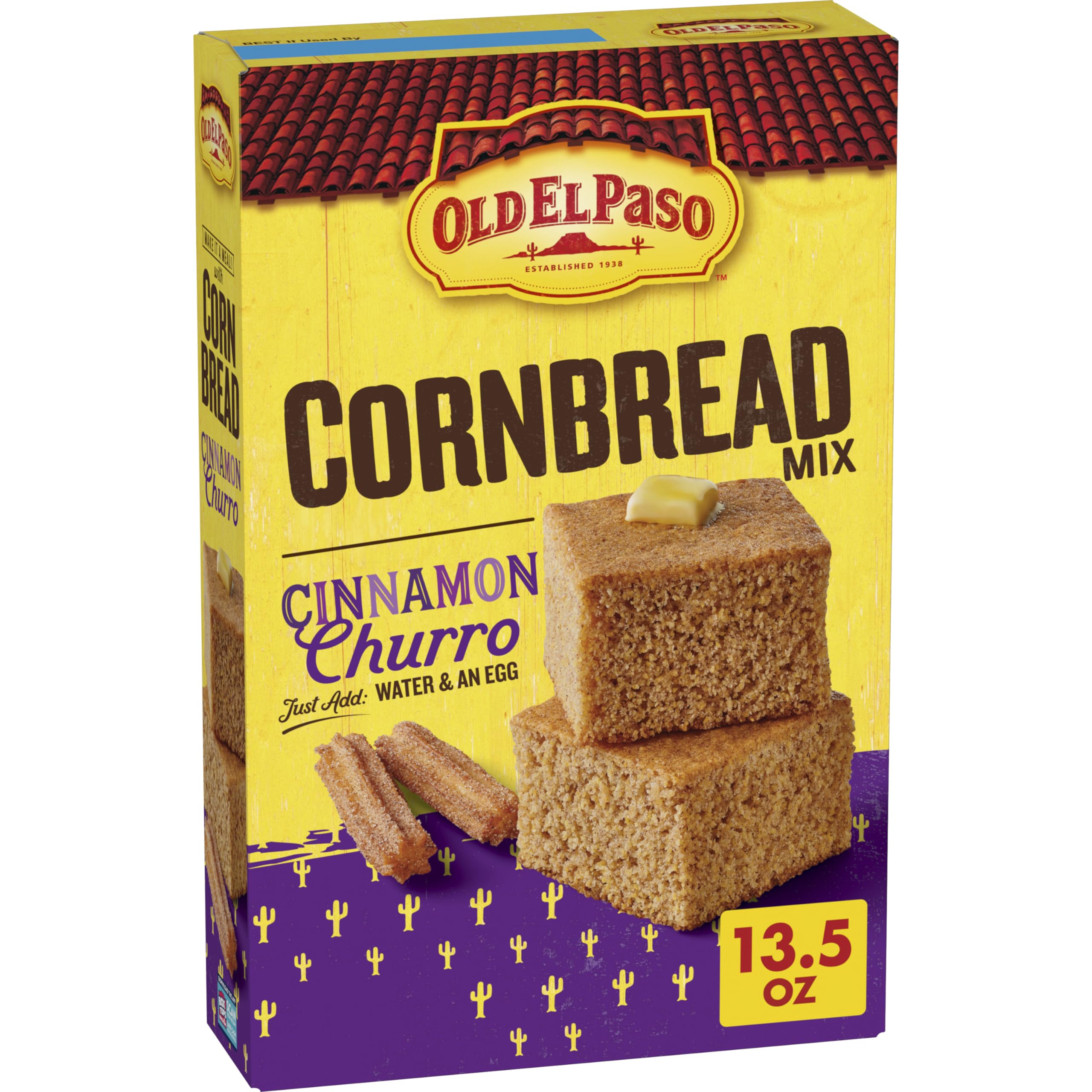 Old El PasoCornbread Mix, Cinnamon Churro, Baking Mix, 13.5 oz