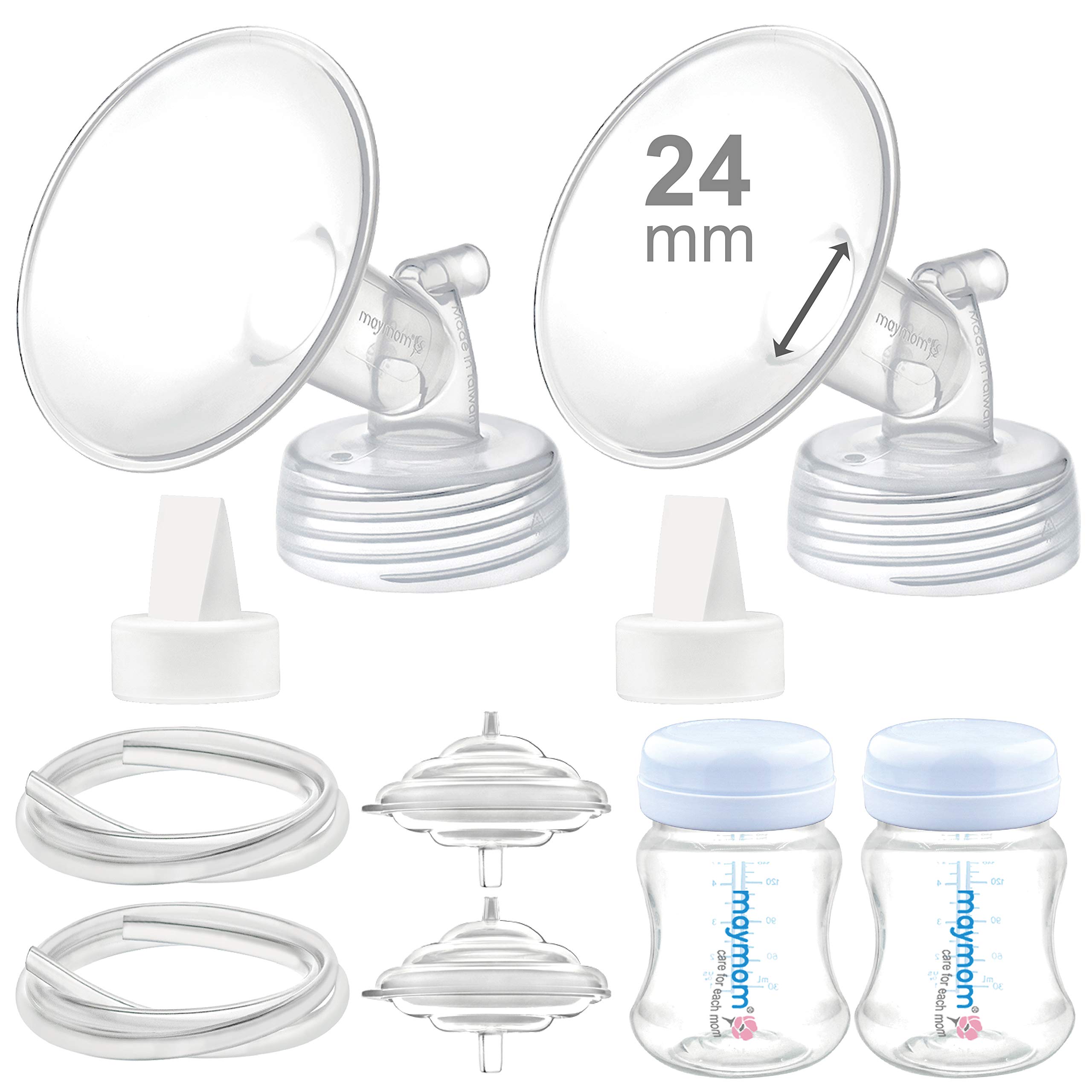 MaymomPump Parts Compatible with Spectra S2 Spectra S1 Replacement Kit for Spectra Pump Parts 24 mm Flange Duckbill Valve Tube Bottle Backflow Protector, Not Original Spectra S2 Accessories