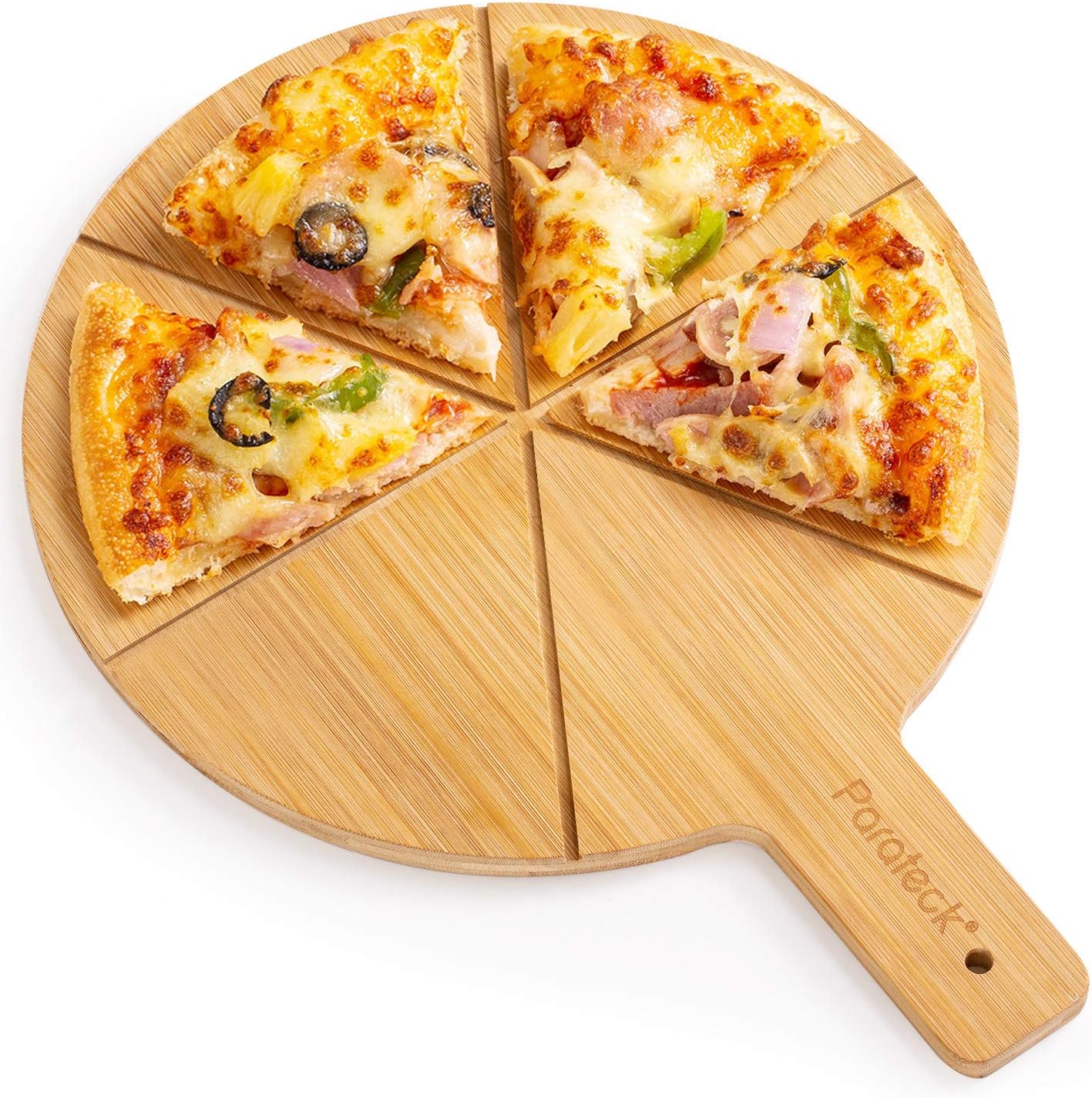 Pizza Board Bamboo Pizza Plate 30 cm Chopping Board Serving Board with ...