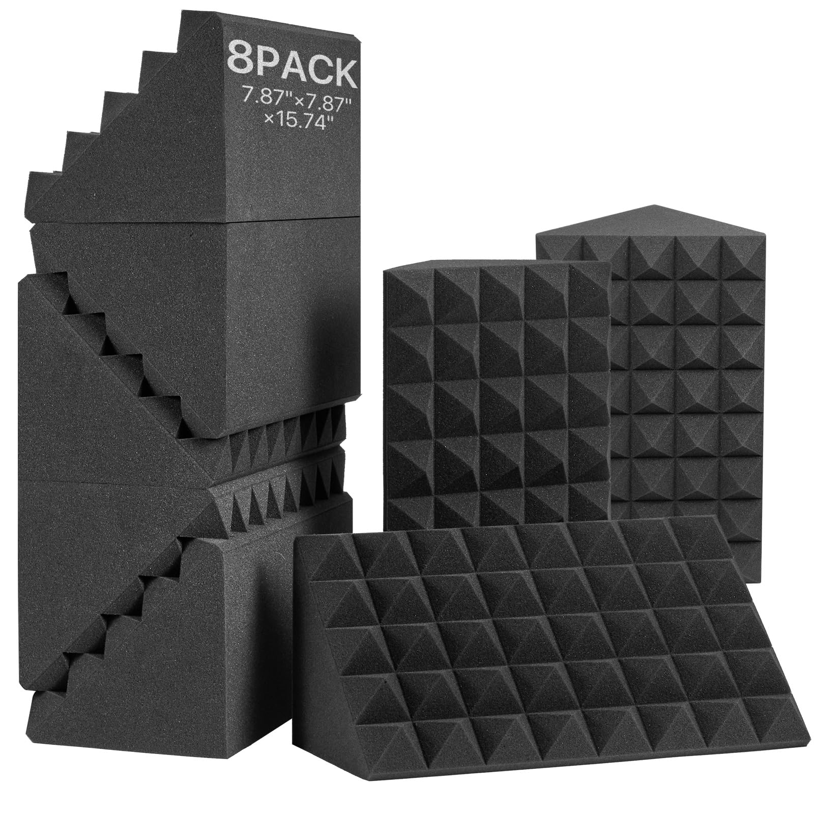 Pyramid Acoustic Foam & 8 Pack Acoustic Foam Corner