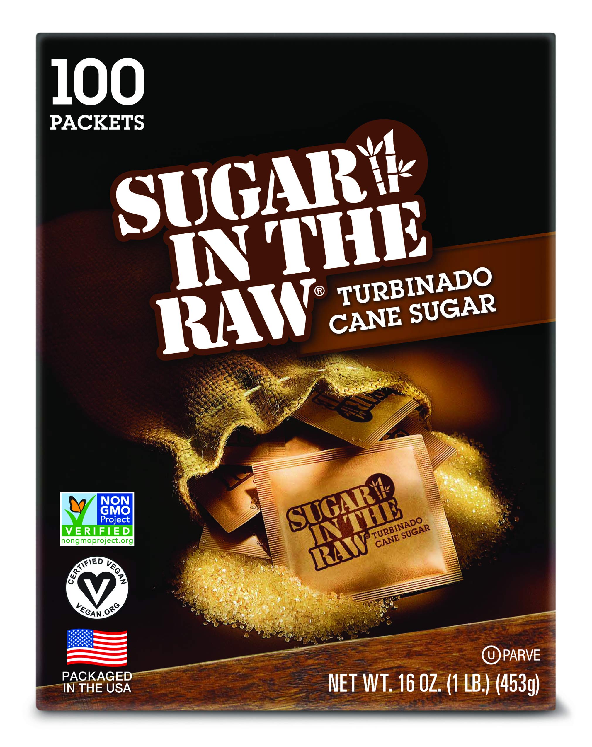 IN THE RAW Sugar Demerara Sugar, 453 gm, 100 Sachets