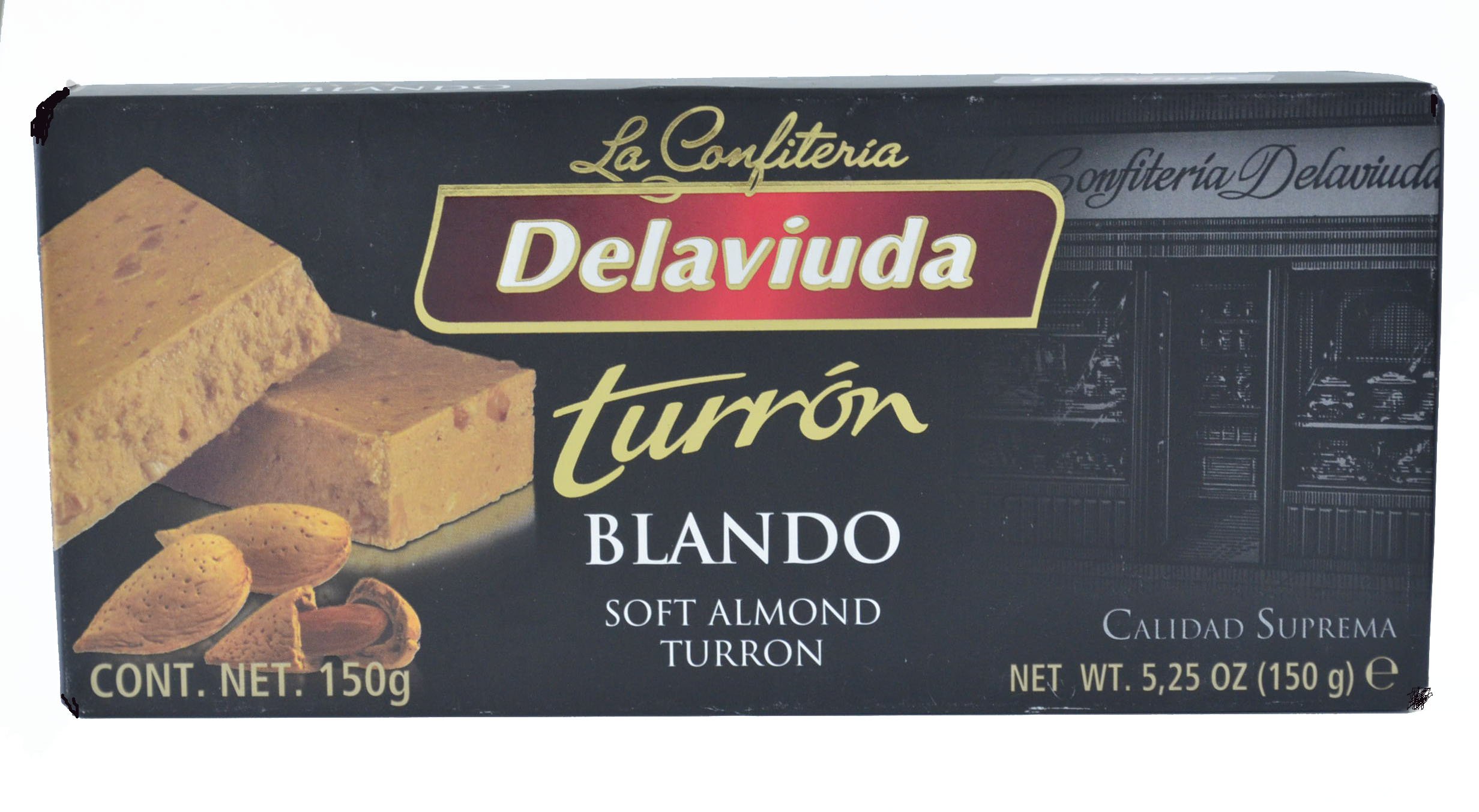 DelaviudaSoft Almond Turron (Turron Blando) 5.25 Oz (150g)