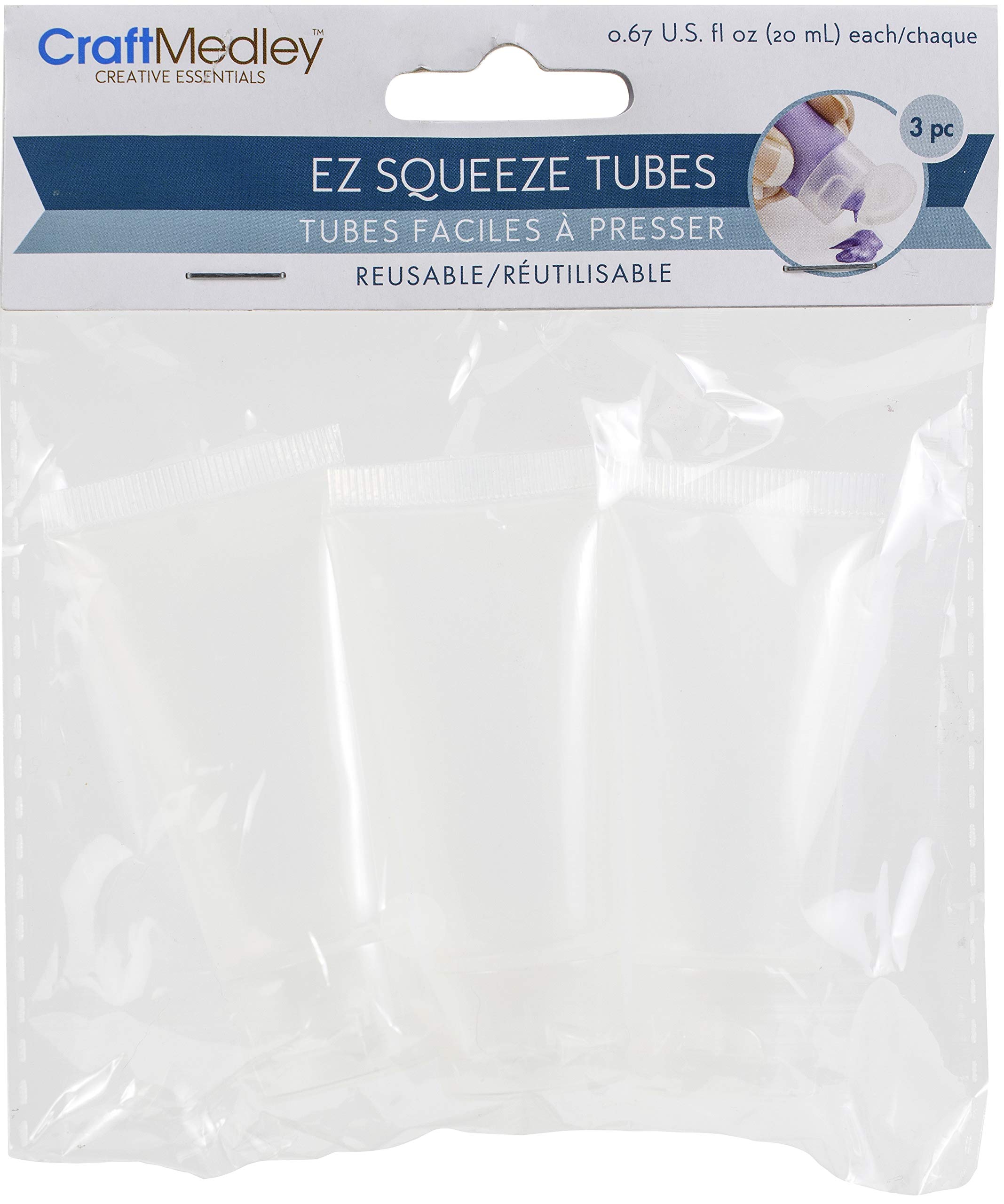 Empty EZ Squeeze Paint Tubes 20ml 3/Pkg-