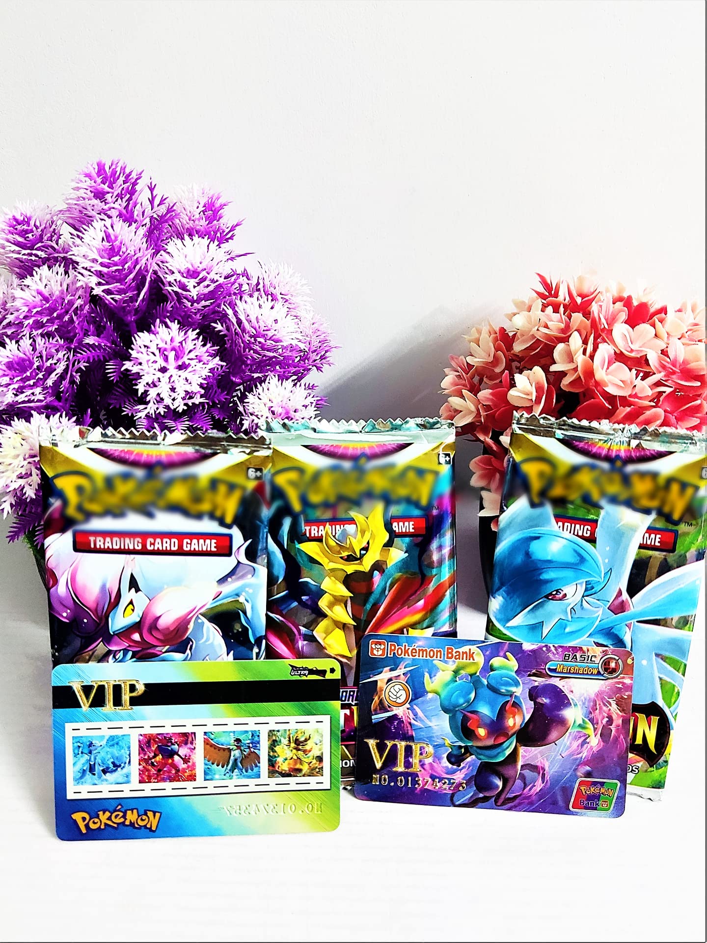 GenericThrifx Poke Vip Cards Ultra Rarity Pack Vip Legends Credit/Debit Atm Trading Cards Vmax Cards The First Credit Card for Adults (Pack Of 3, Additionally 1 Booster Packs Free)