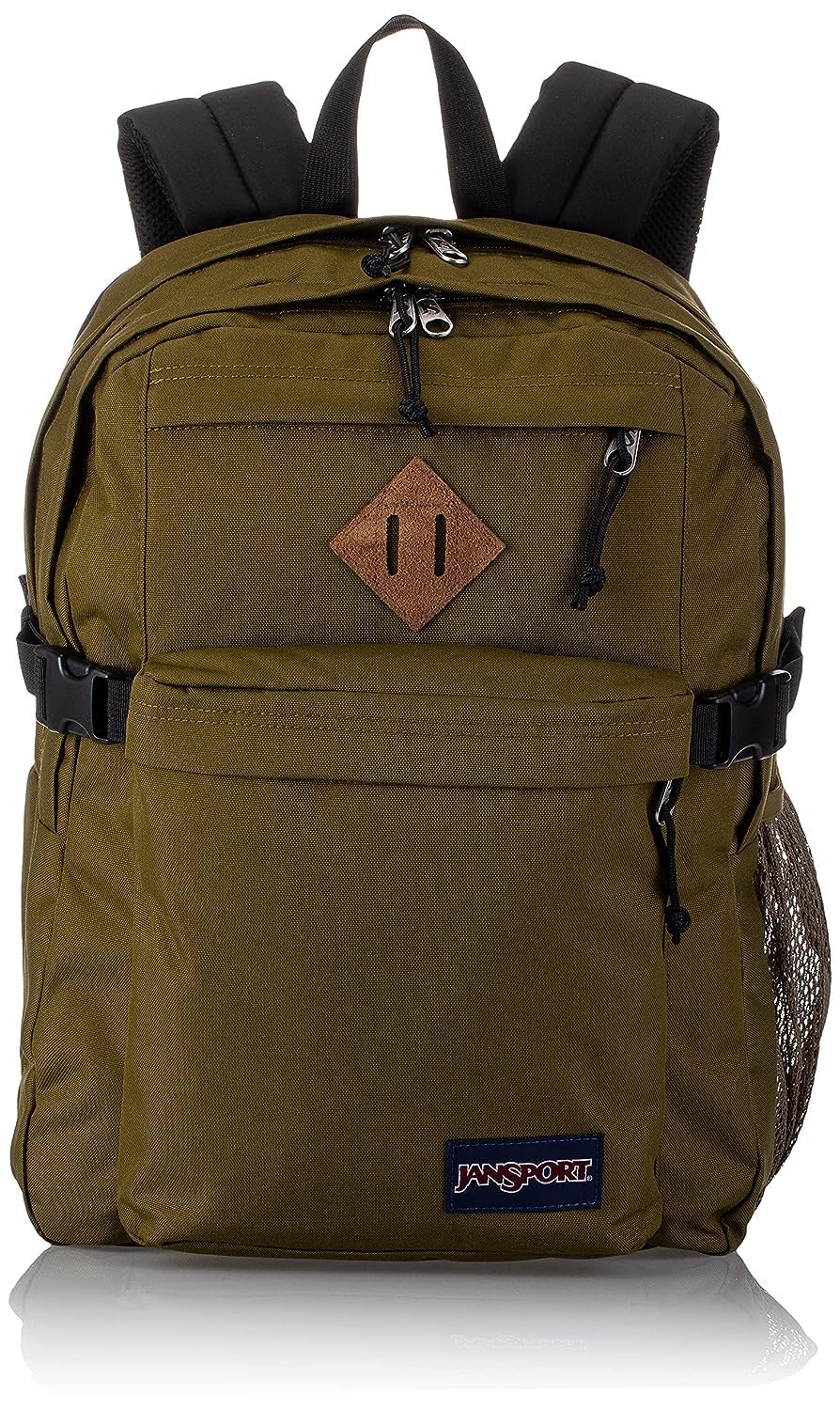 JanSport Main Campus Backpack - Travel, or Work Bag w 15-Inch Laptop Sleeve and Dual Water Bottle Pockets, Army Green