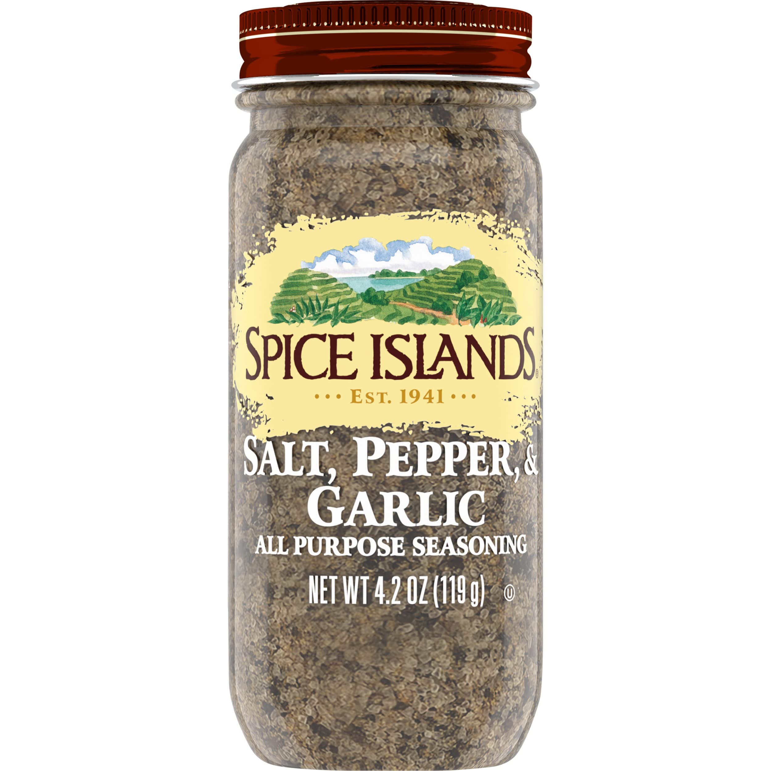 Spice Islands All-Purpose Seasoning Blends, Salt, Pepper & Garlic, 4.2 Ounce