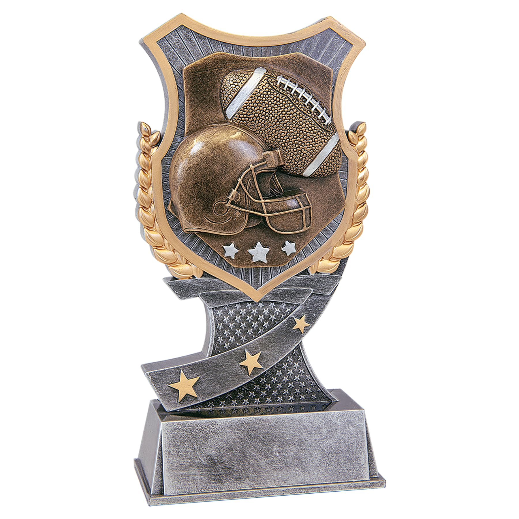 Shield Award Football Trophy for Kids - Measures 7" Tall - League Football Trophies, Custom Engraved Football Awards for Kids - Free Engraved Plate for All Trophies for Kids