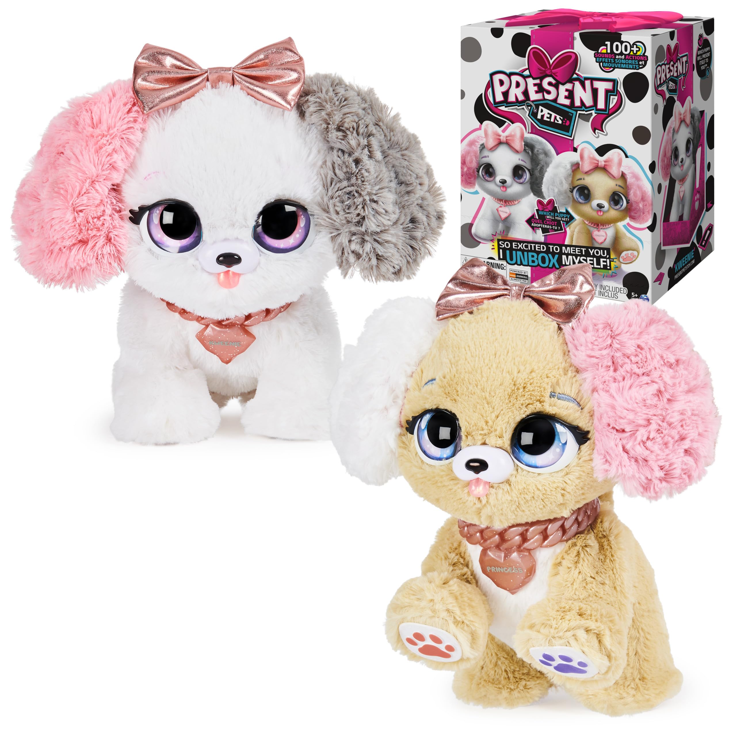 Fancy Puppy Interactive Surprise Plush Toy Pet with Over 100 Sounds & Actions (Style May Vary), Girls Gifts, Kids Toys for Girls