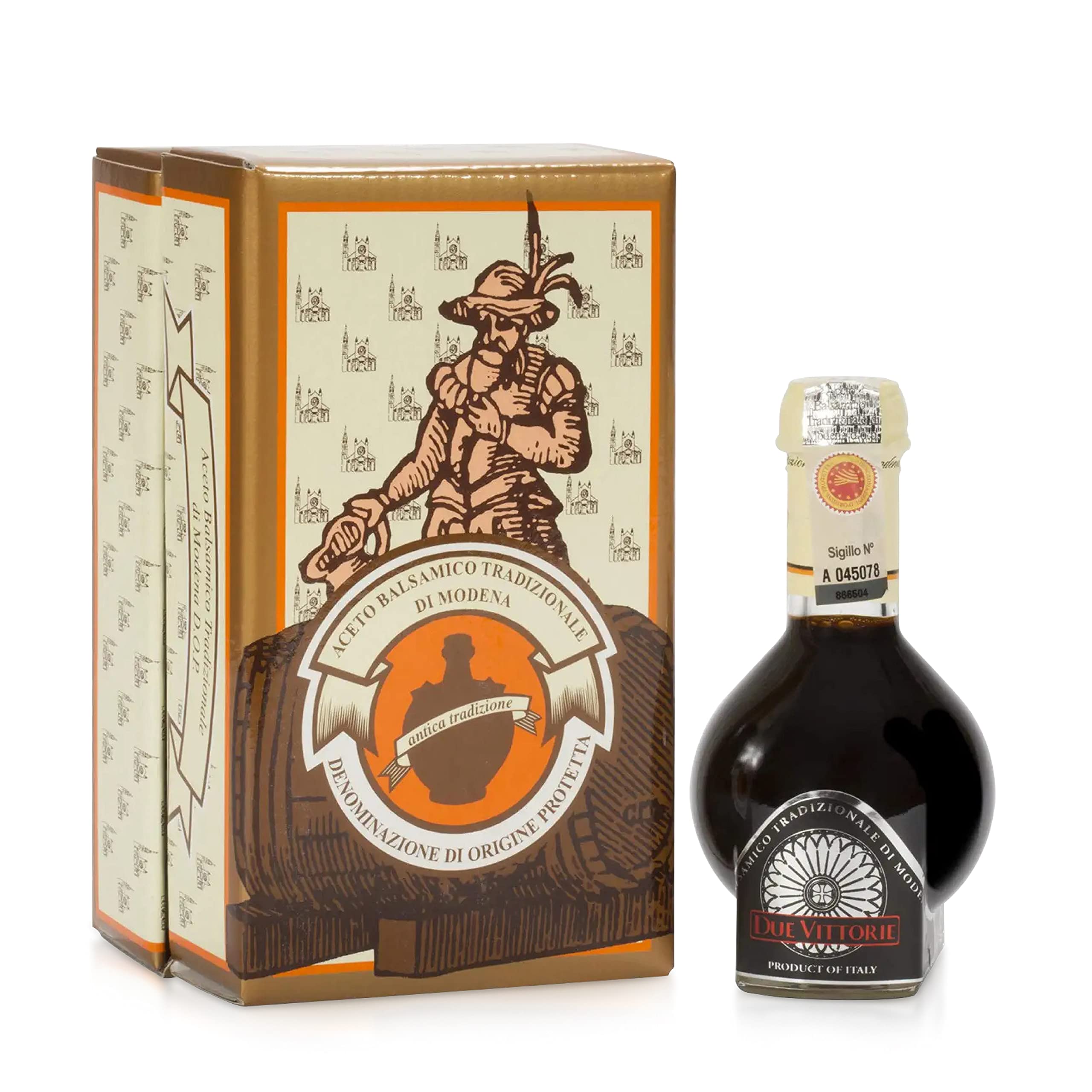 Due VittorieTraditional 12 Year Aged Balsamic Vinegar Of Modena DOP | Aceto Balsamico di Modena Tradizionale Affinato | Balsamic Vinegars gift - Best score from The Consortium of Modena - 100ml