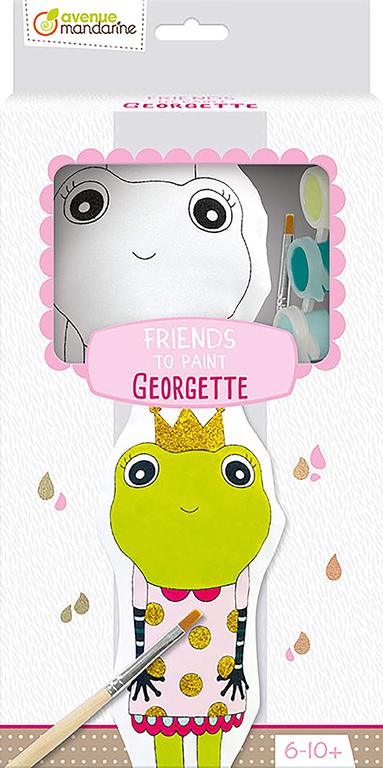 Avenue Mandarine 'Friends to Paint' Painting Kit - Georgette the Frog (Ages 6-10+)