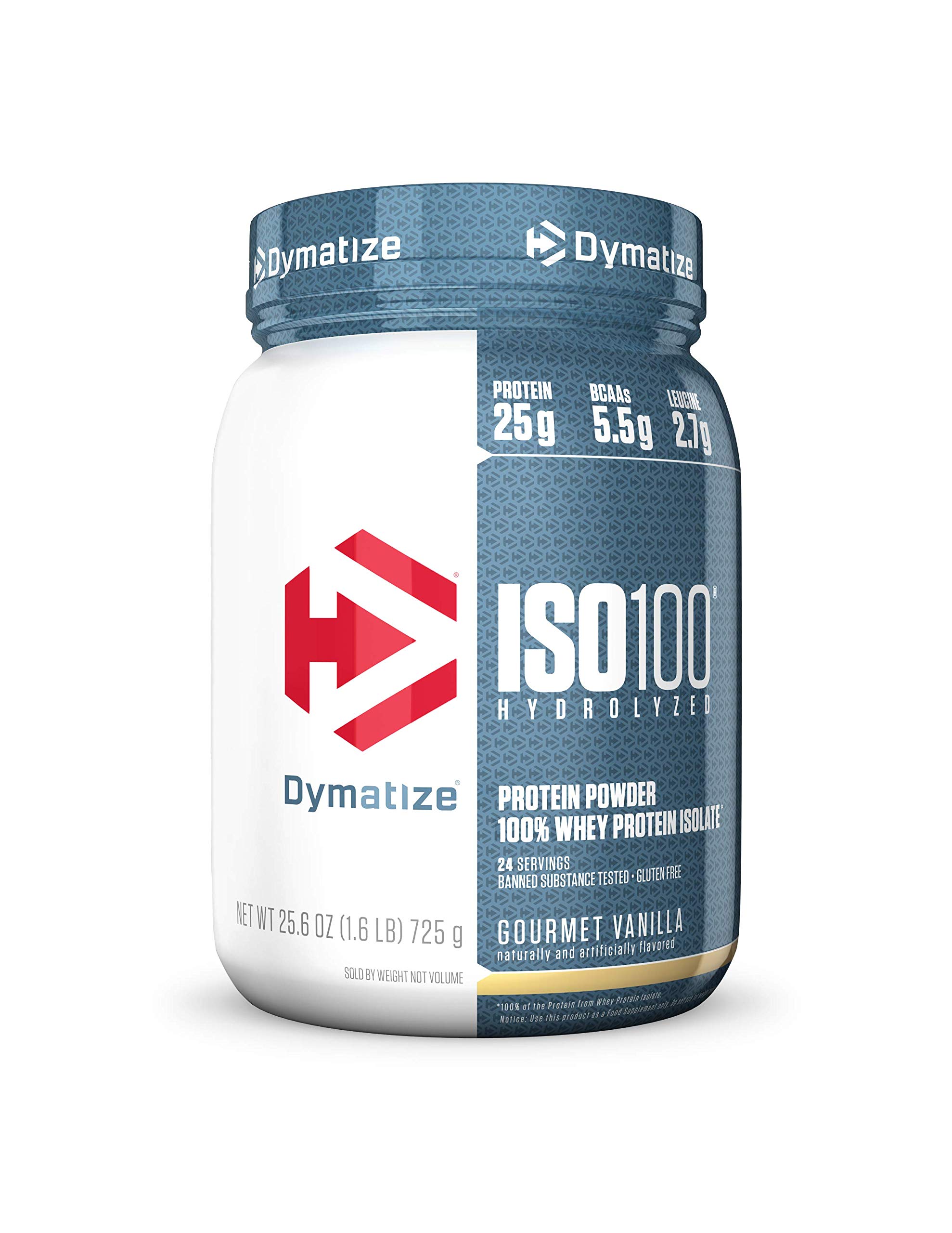 DymatizeISO100 Hydrolyzed Protein Powder, White, Gourmet Vanilla, 25.6 Ounce