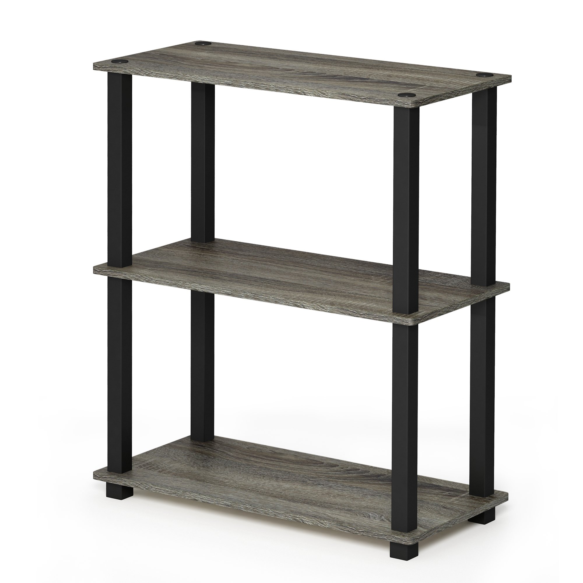 Furinno Toolless Shelves, Wood, French Oak Grey/Black, one size