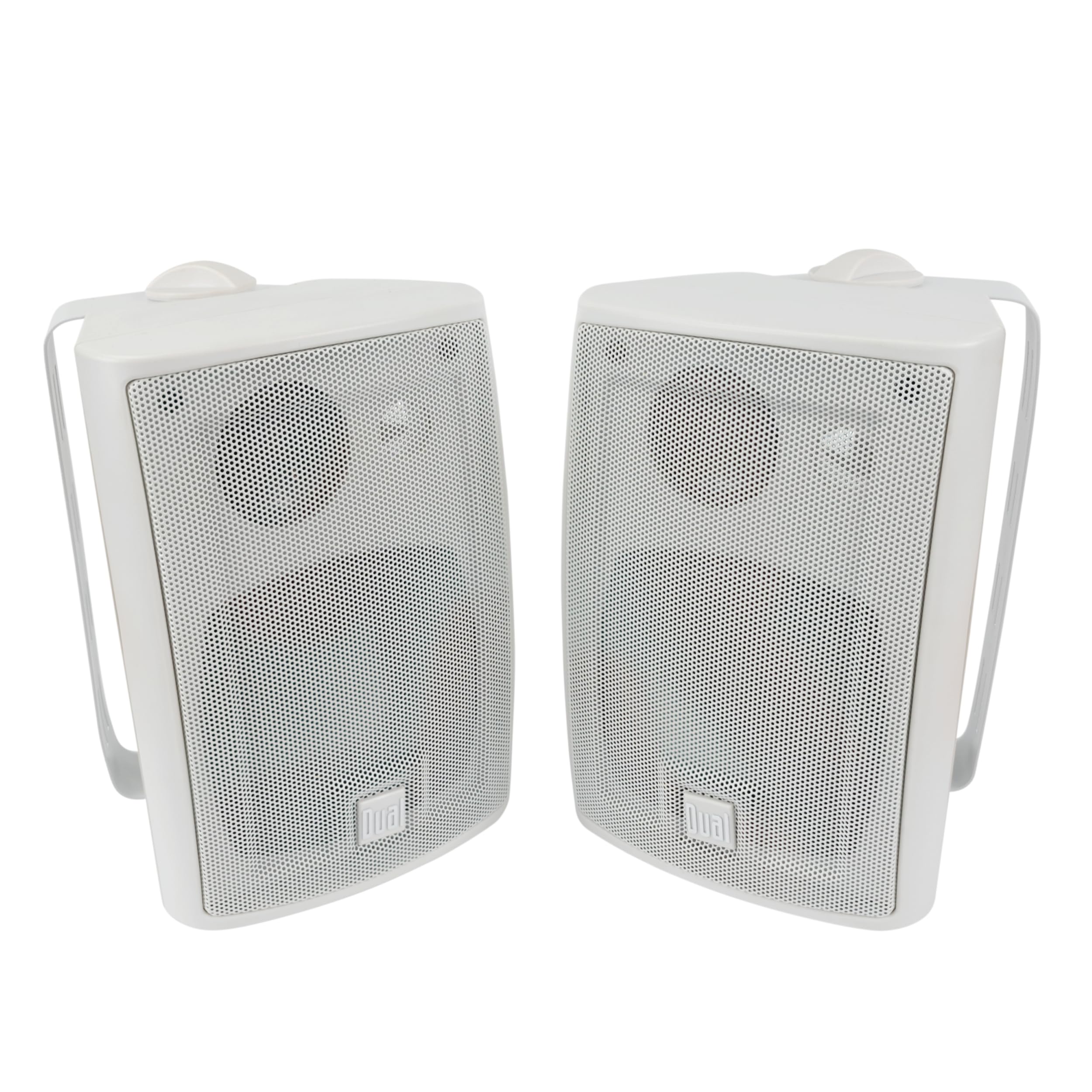 Dual Electronics4" 3-Way High Performance Outdoor Indoor Speakers with Powerful Bass, Effortless Mounting Swivel Brackets, All Weather Resistance, Sold in Pair, LU43PW