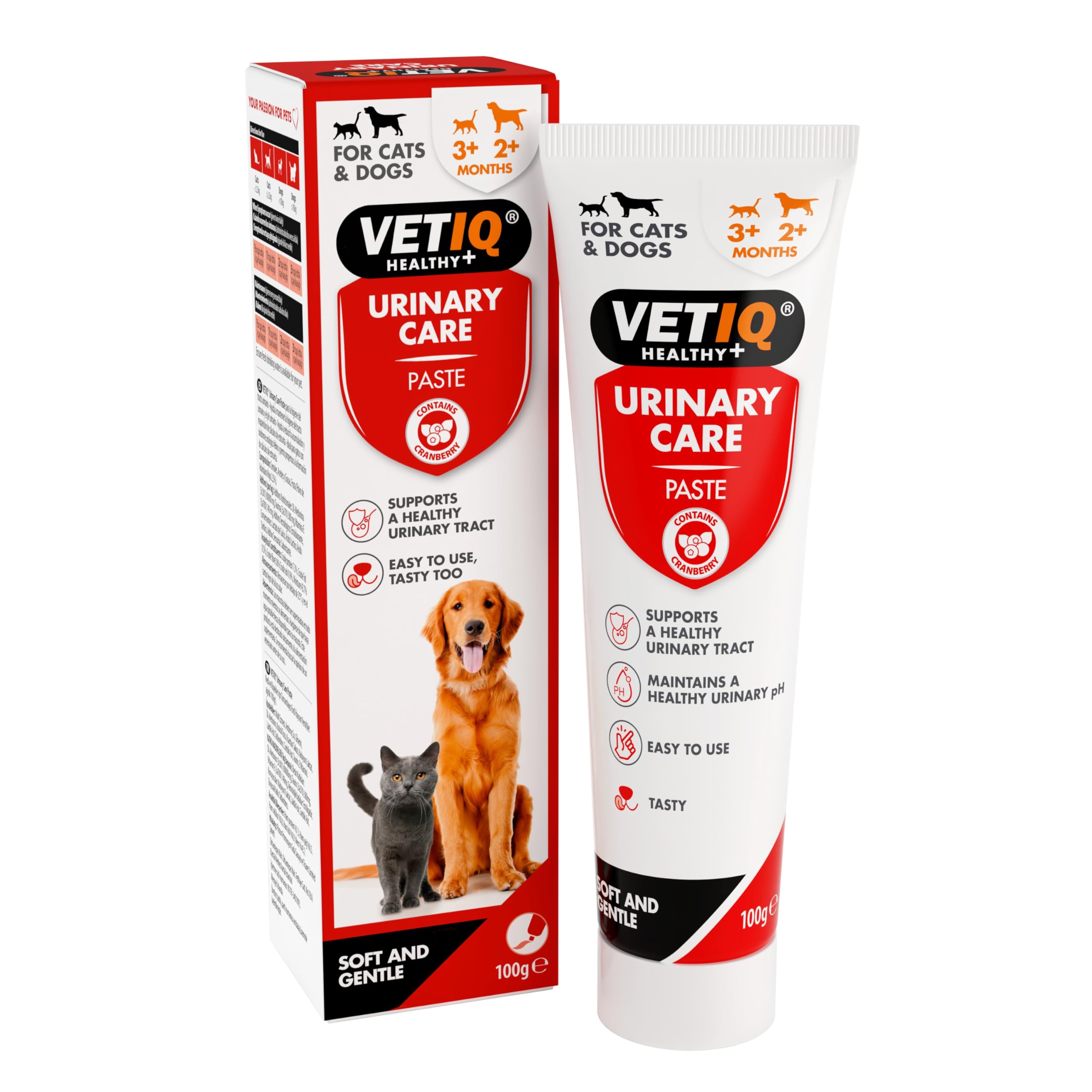 VETIQ Urinary Care Paste 100g, Dog And Cat Urinary Supplement For A Healthy Urinary Tract, Urinary Supplement For Cats With Feline Urological Syndrome - Genuine VETIQ Dog & Cat Urinary Tract Treatment