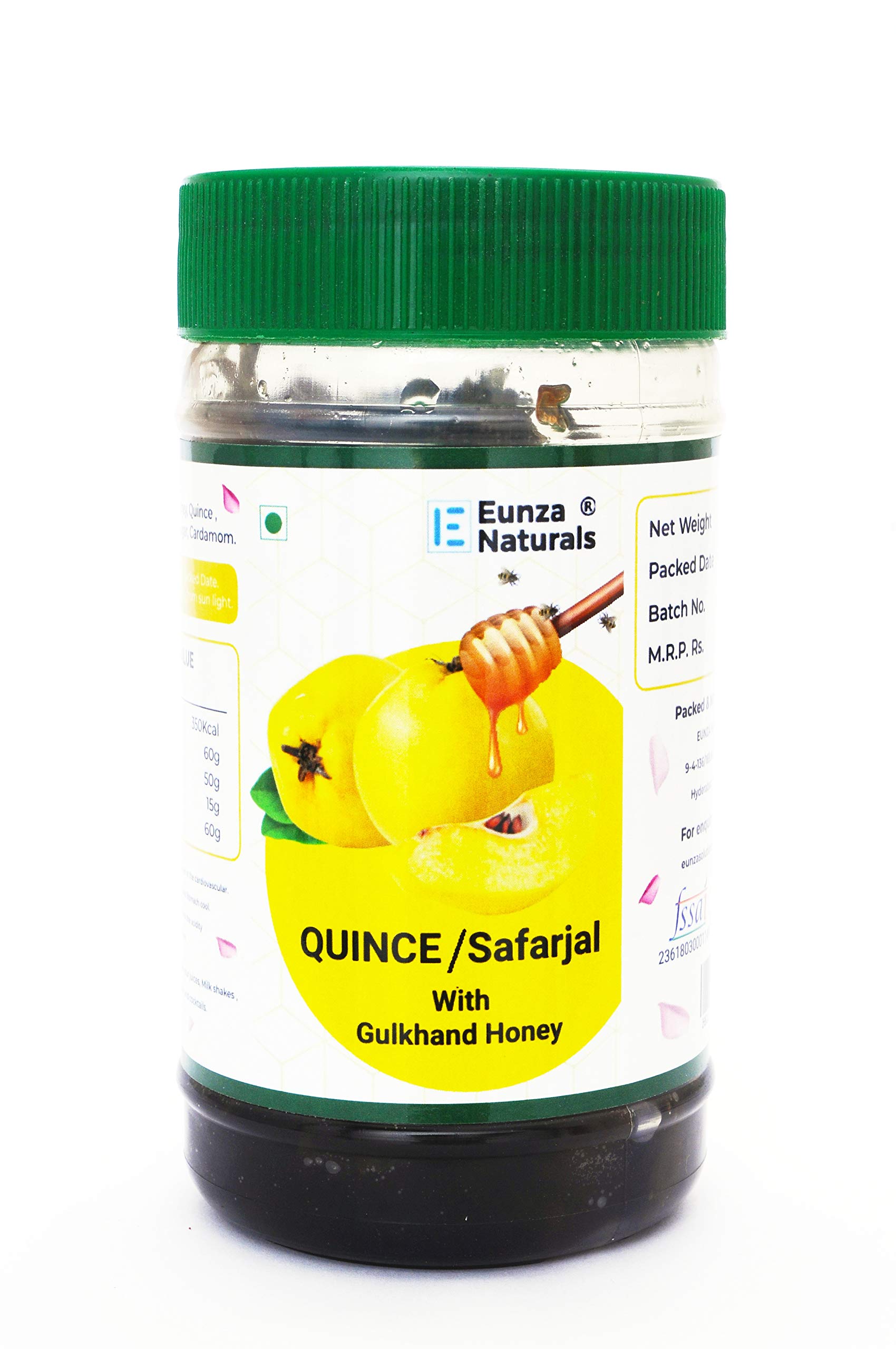 EUNZA NATURALS ® Behi/Safarjal/ Quince Murabba بہی موراببا with Honey and Gulkhand Rose 500 Grams