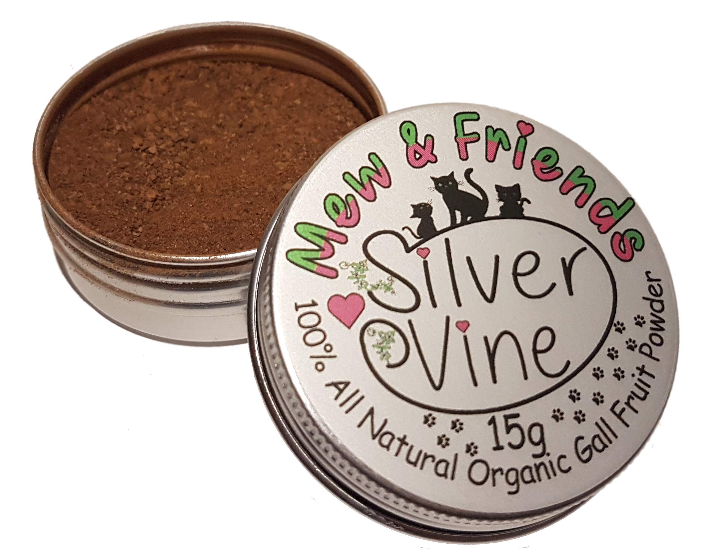 Mew & Friends Catnip Alternative - Silvervine Powder Matabi - Stronger Than Catnip Cat Toy Refill Exercise Play