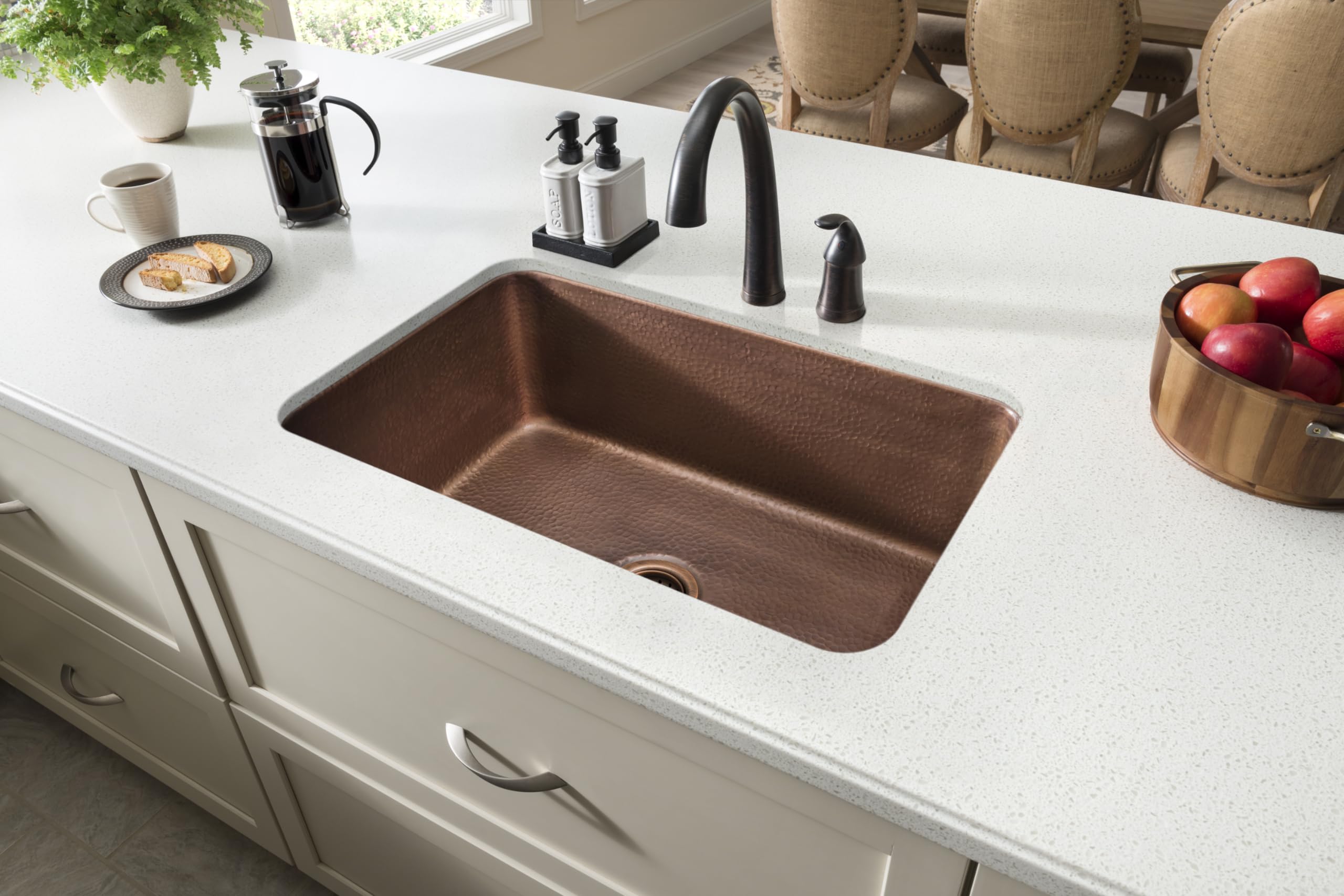 Sinkology Orwell Copper 30" Single Bowl Undermount Kitchen Sink