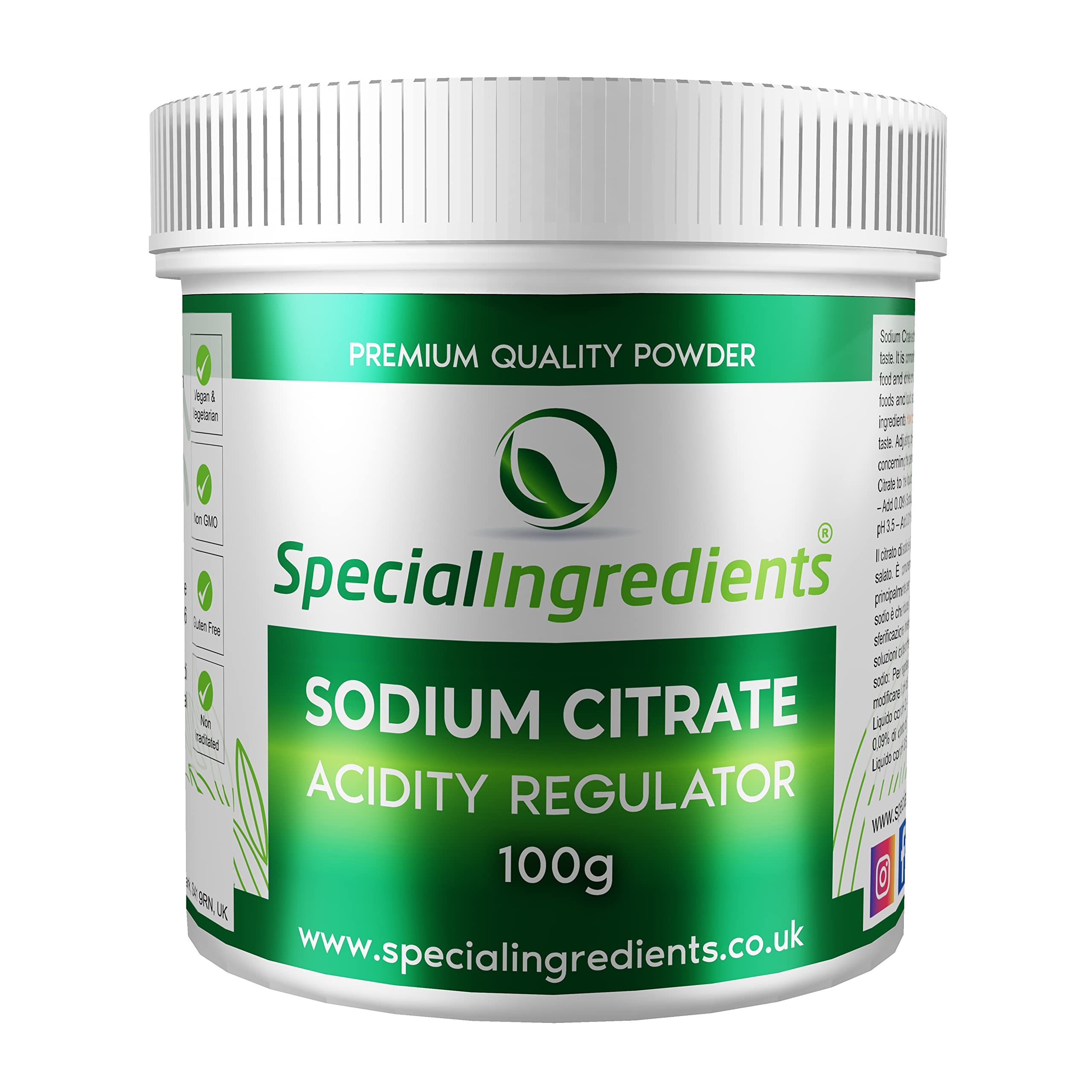 Special Ingredients Sodium Citrate 100g (Buffer Salt) Premium Quality