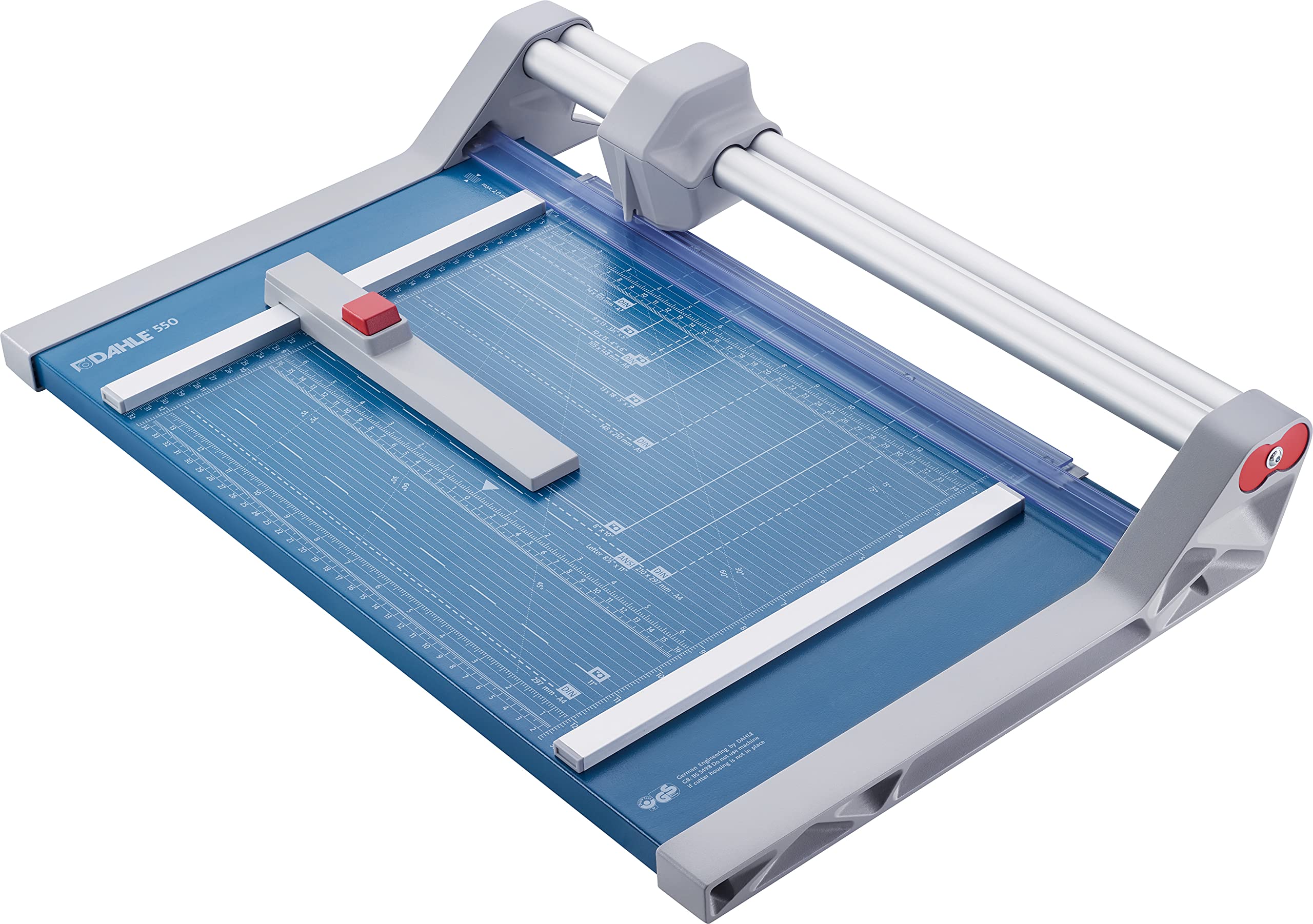 Dahle 550 Professional A4 Self-Sharpening Paper Trimmer, Dual Guide Bar, Automatic Clamp, Safety Protection Cutter