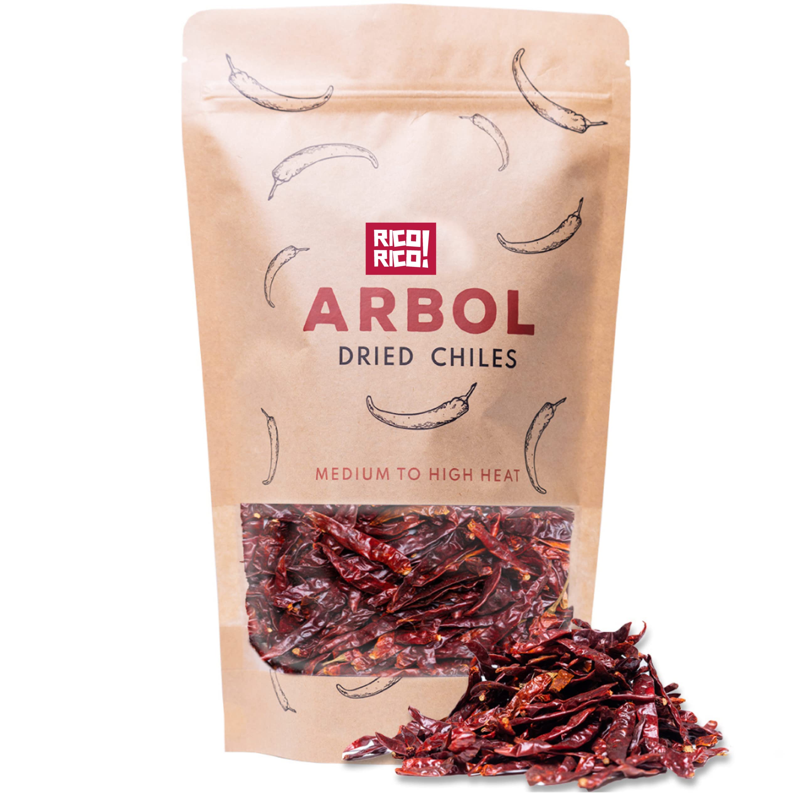 Chile de Arbol Dried Peppers (16 oz) By Ole Rico