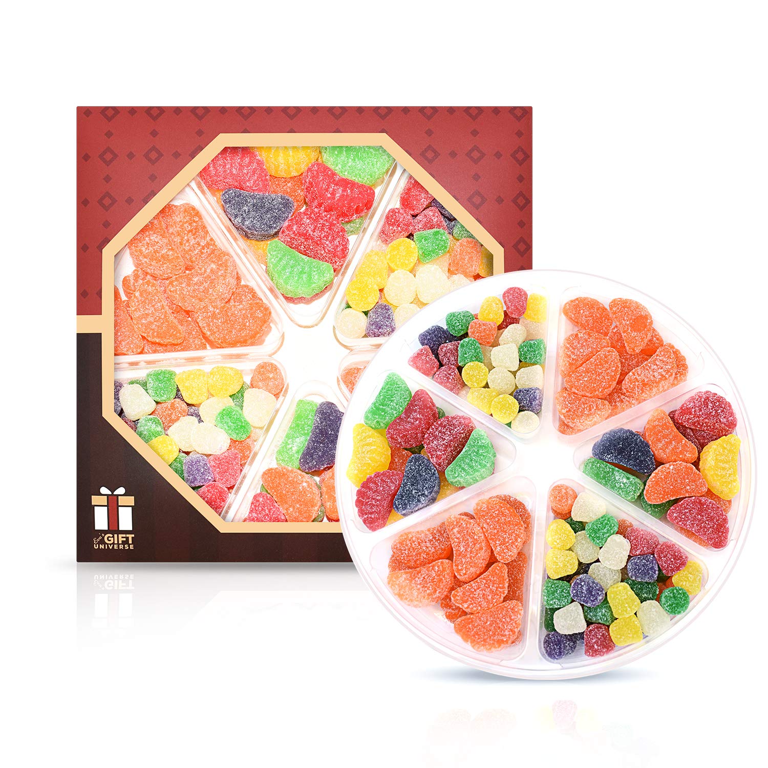 Assorted Fruit Slice -Orange Slice-Spice Drops in Tray 2 Lbs