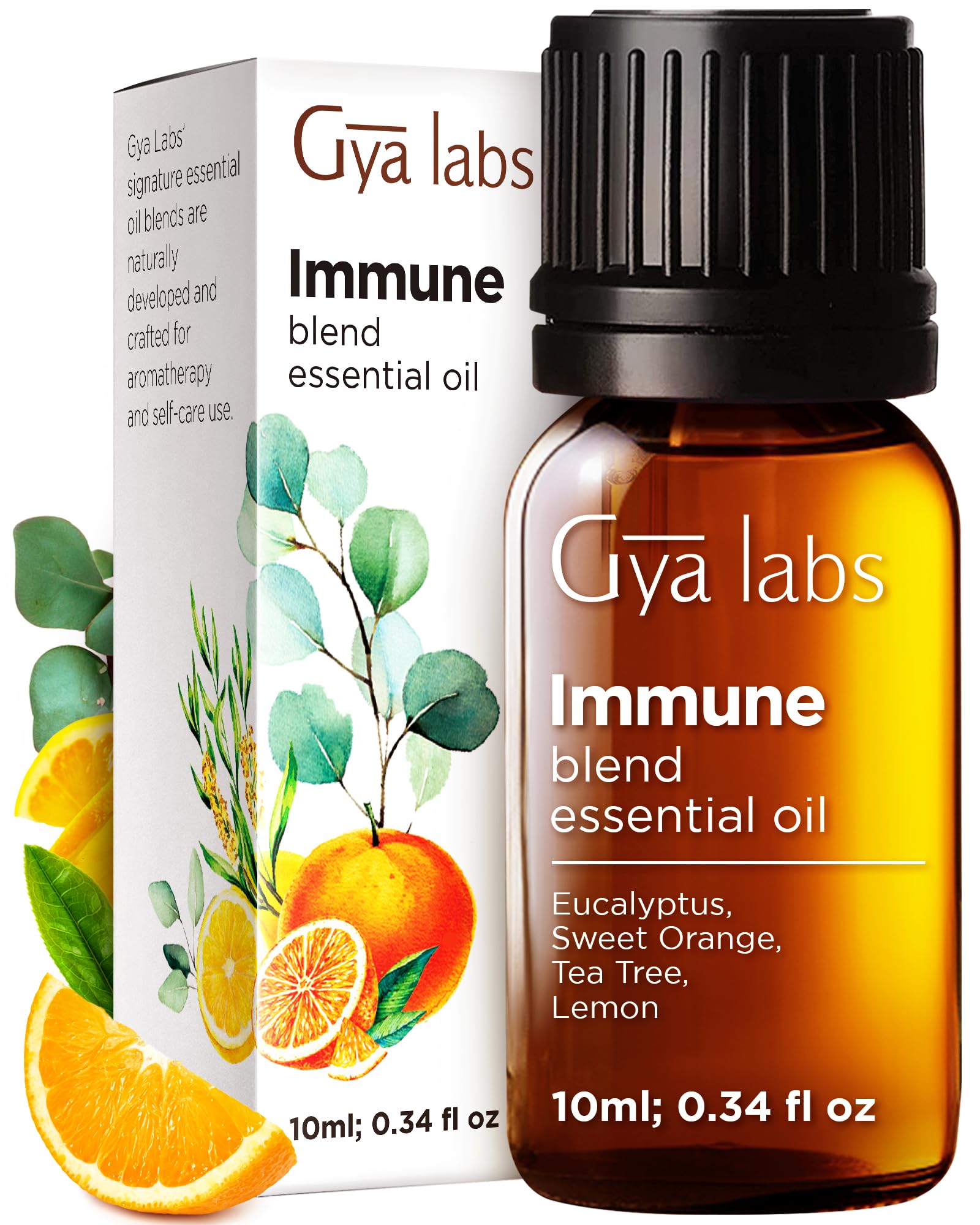 Gya Labs Immune Essential Oil Blend - Thieves Oil Essential Oil for Cleansing & Invigorating - Essential Oil for Diffuser & Wellness (0.34 fl oz)