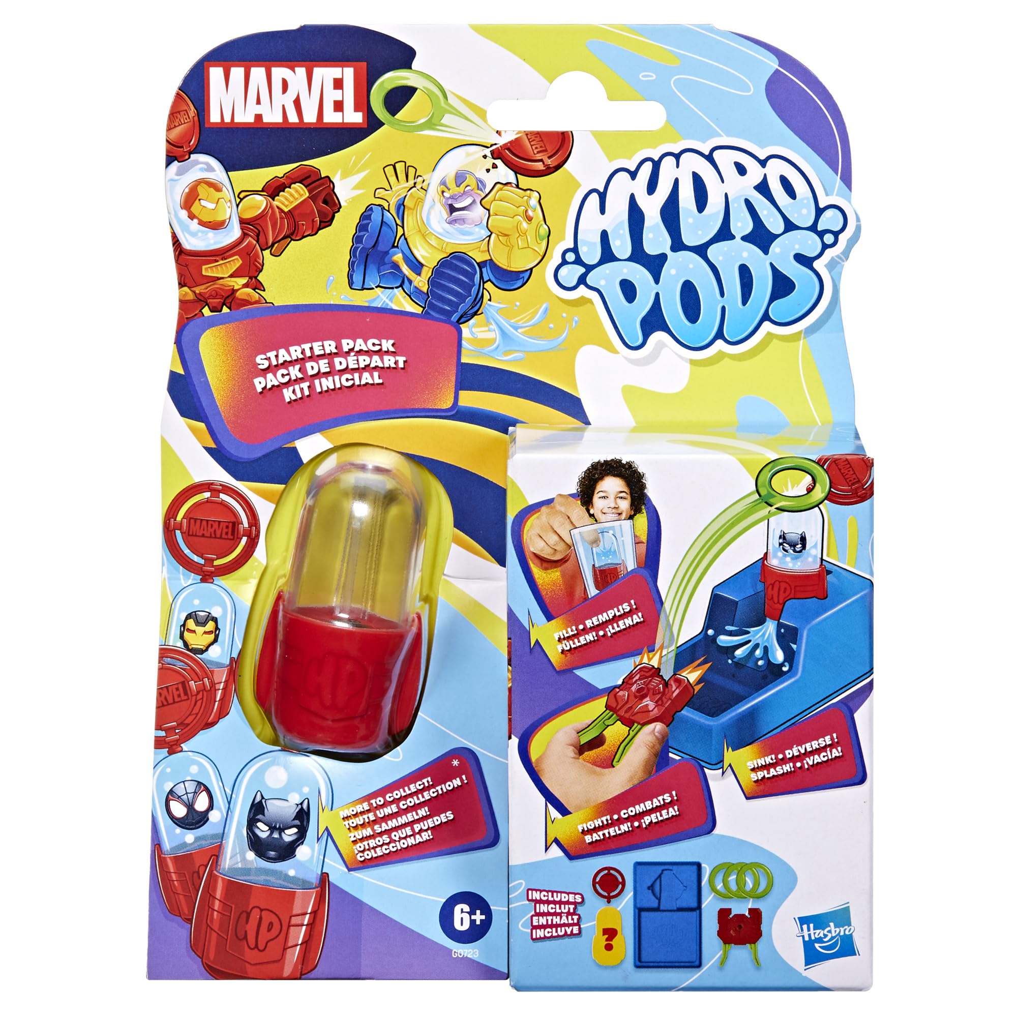 Hydro PodsMarvel Starter Pack, Water Activated Battle Toy