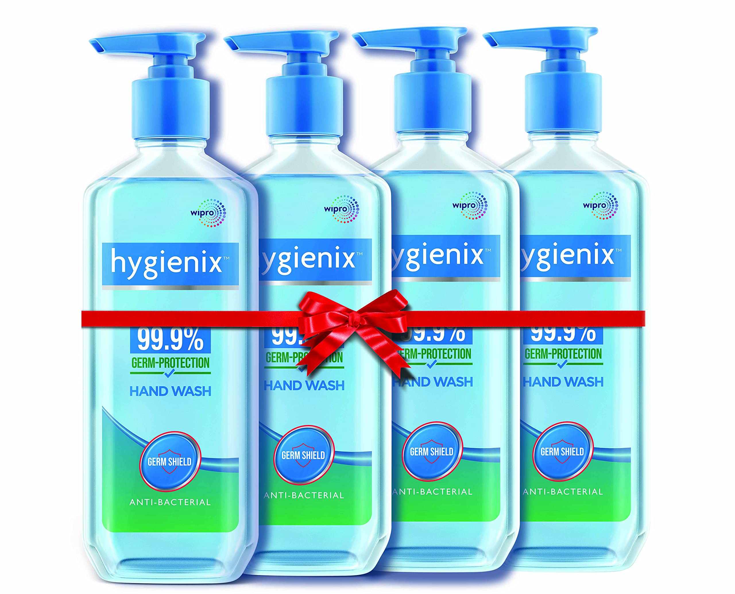 Hygienix Anti-Bacterial Germ Shield Handwash With 99.9% Germ Protection 200 ml (Pack of 4) | Fights Germs & Protects From Disease-Causing Bacteria| Non-Drying Formula for Soft Hands After Every Use