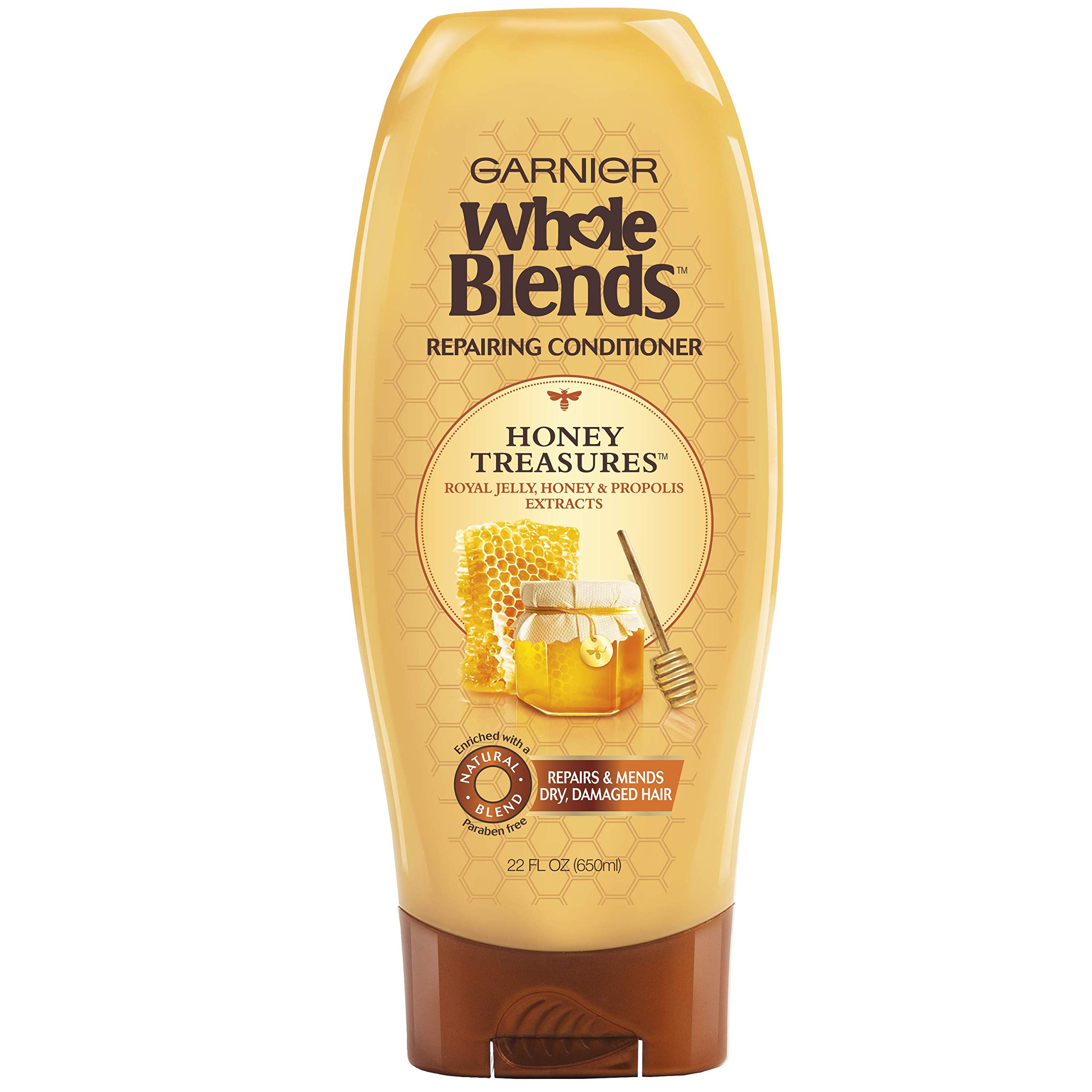 Garnier Whole Blends Repairing Conditioner Honey Treasures, Damaged Hair, 22 fl; oz.