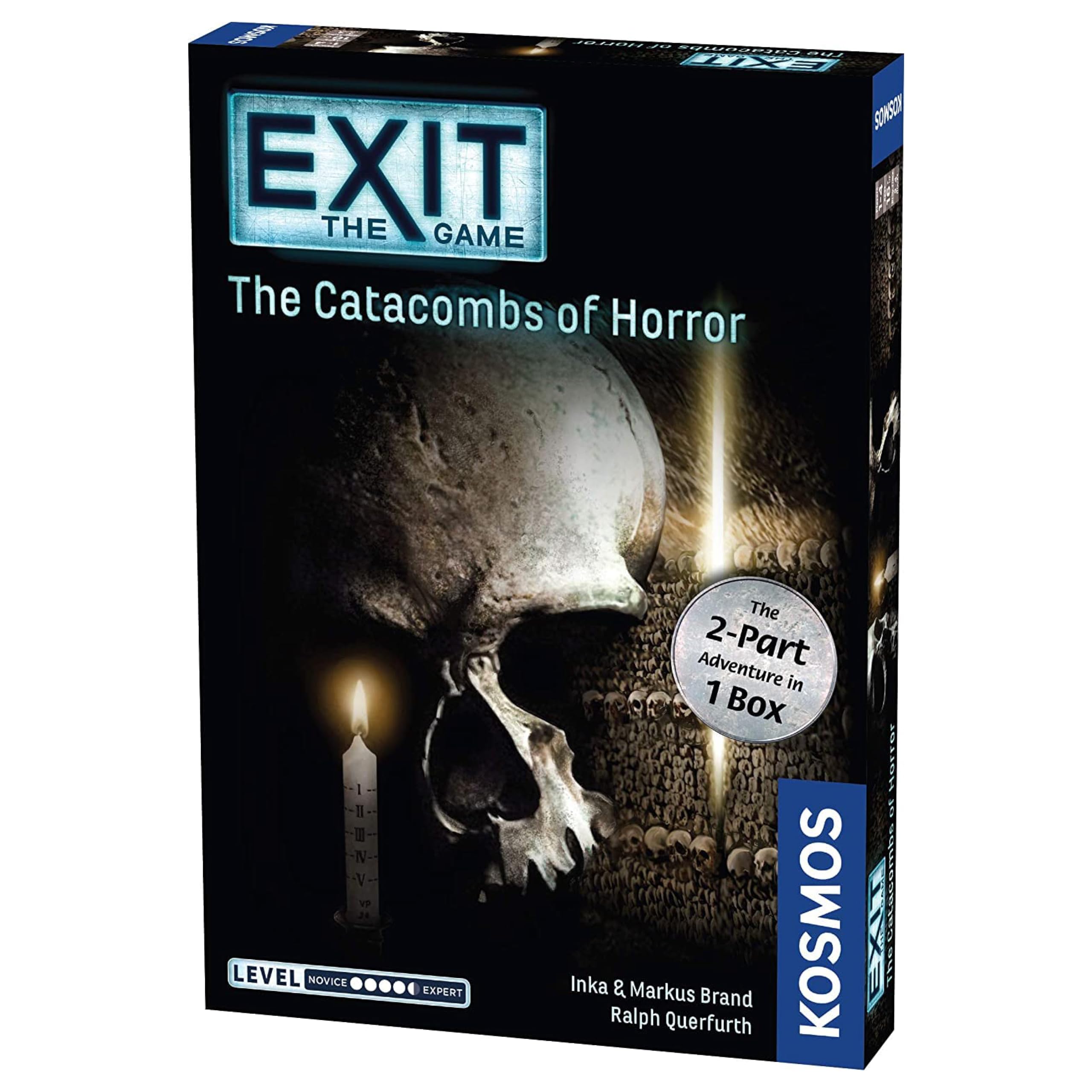 Thames & Kosmos EXIT: The Catacombs of Horror, 2-Part Escape Room Card Game, Family Games for Game Night, Board games for Adults and Teens, For 1 to 4 Players, Ages 16+