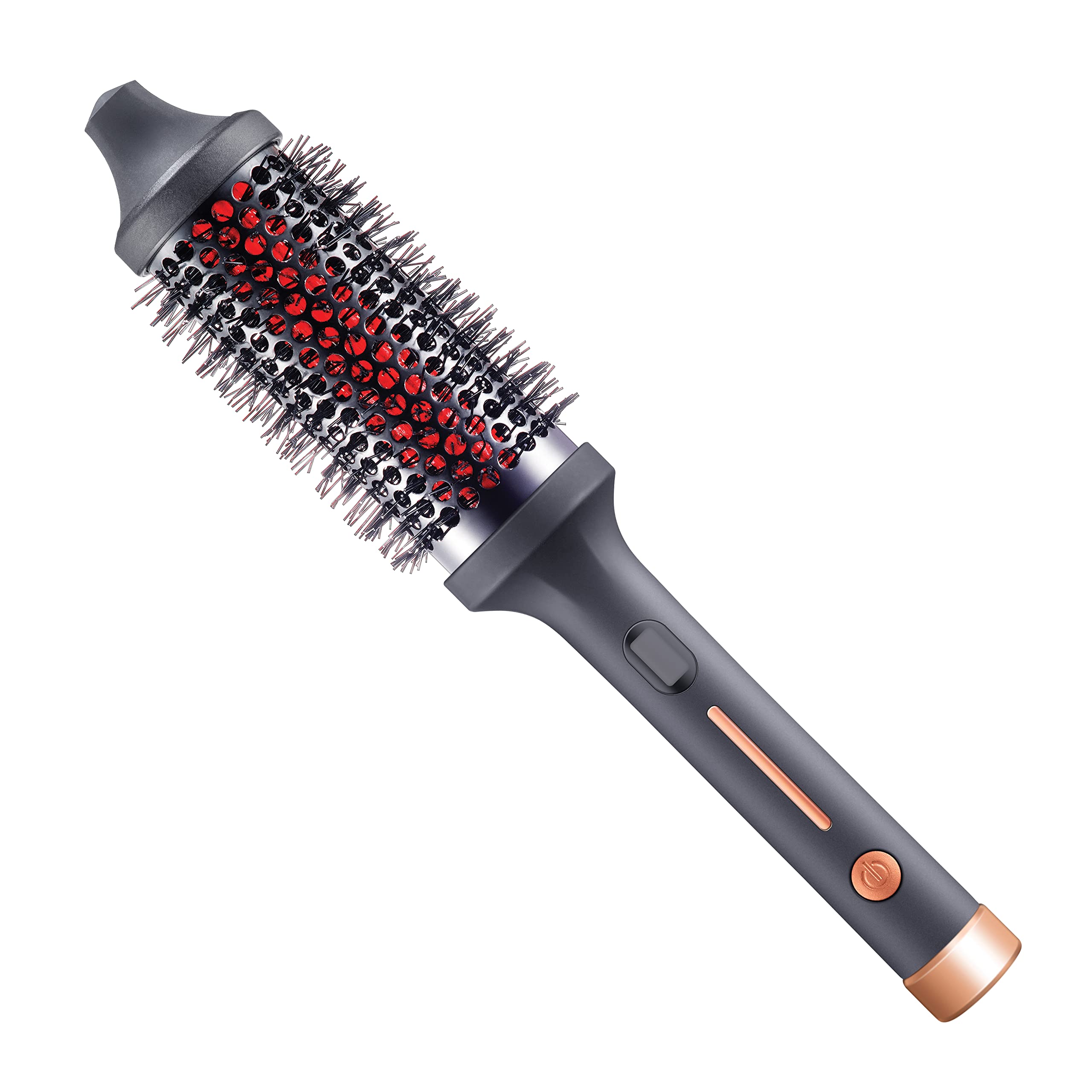 SUTRA IR Infrared Thermal Round Brush - Heated with Ionic Bristles for Straightening and Smoothing Fully Dried Hair, Volumizing, Reduces Styling Time, All Hair Types