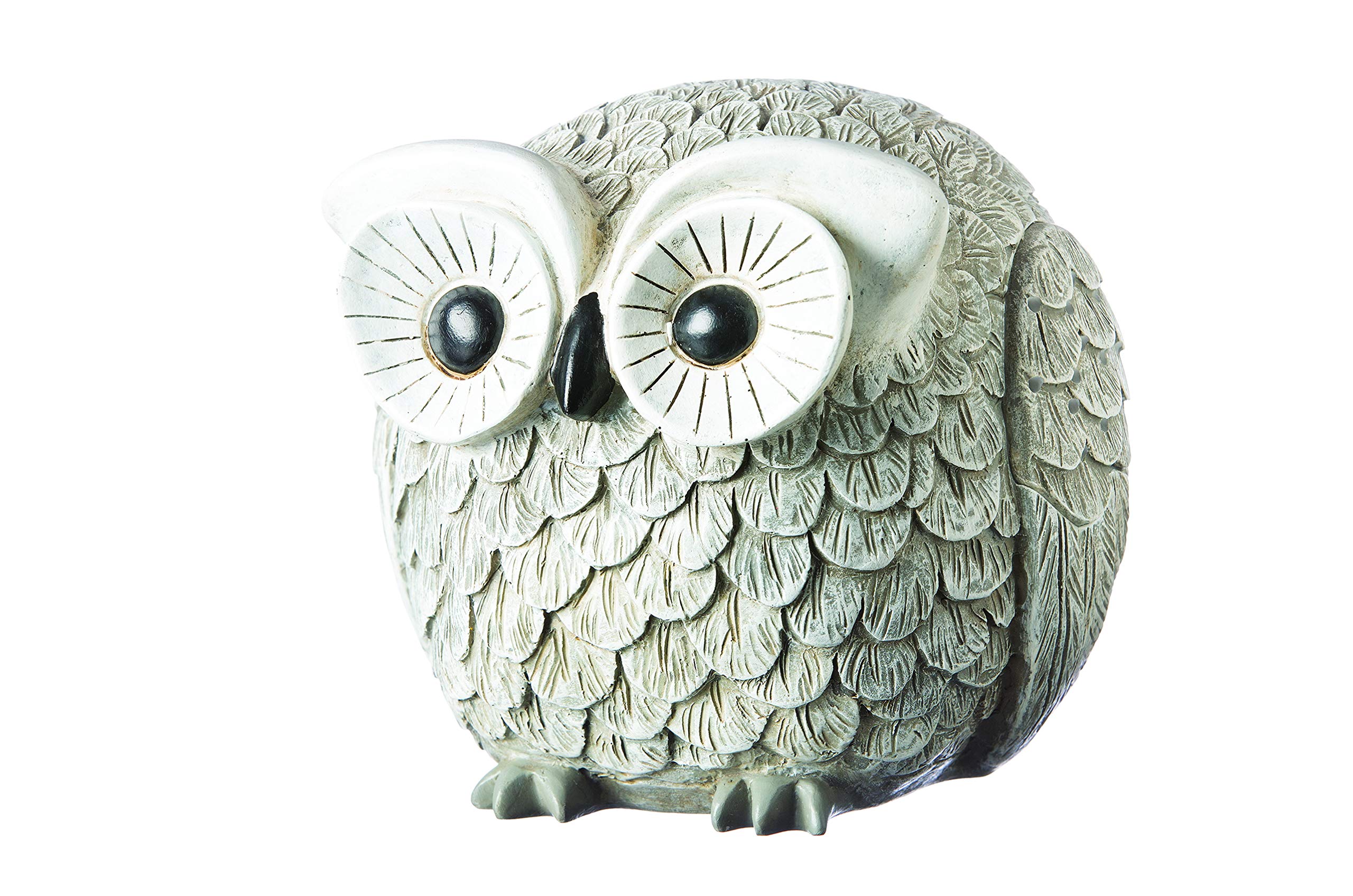 Roman - Owl Bluetooth Speaker Pudgy Pal, 6.75" H, Garden Collection, Resin and Stone, Decorative, Home Outdoor and Indoor Decor, Durable, Long Lasting