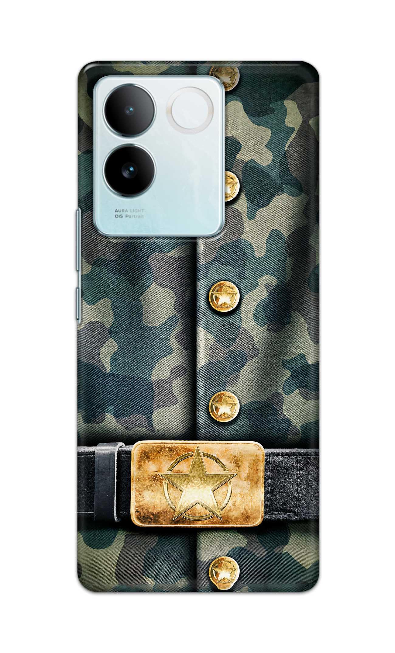 PRINTFIDAA® Printed Hard Back Cover for Vivo T2 Pro 5G Back Cover (Camouflage Army) -190724(DL)