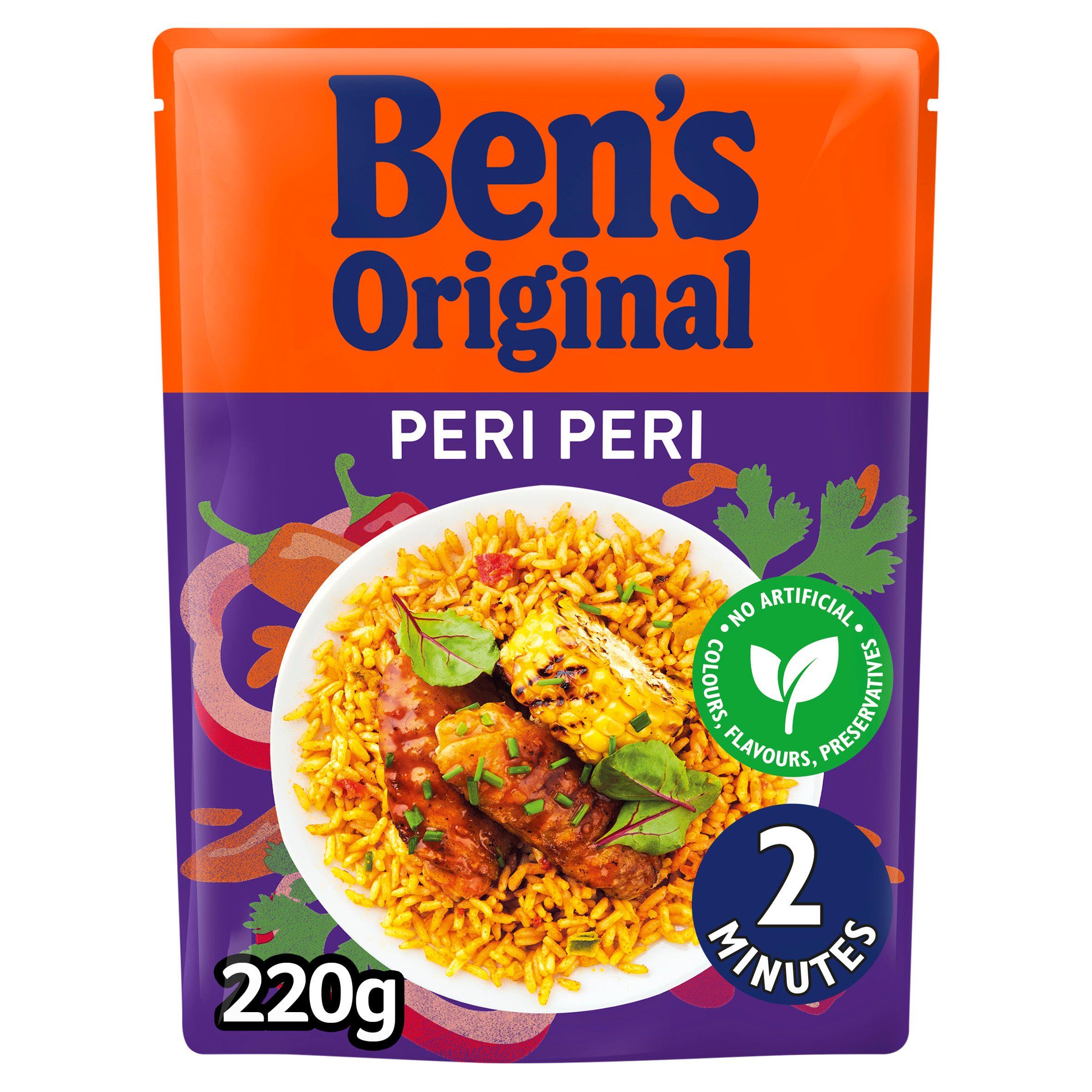 Ben's OriginalPeri Peri Microwave Rice 220g pouch - Serves 2