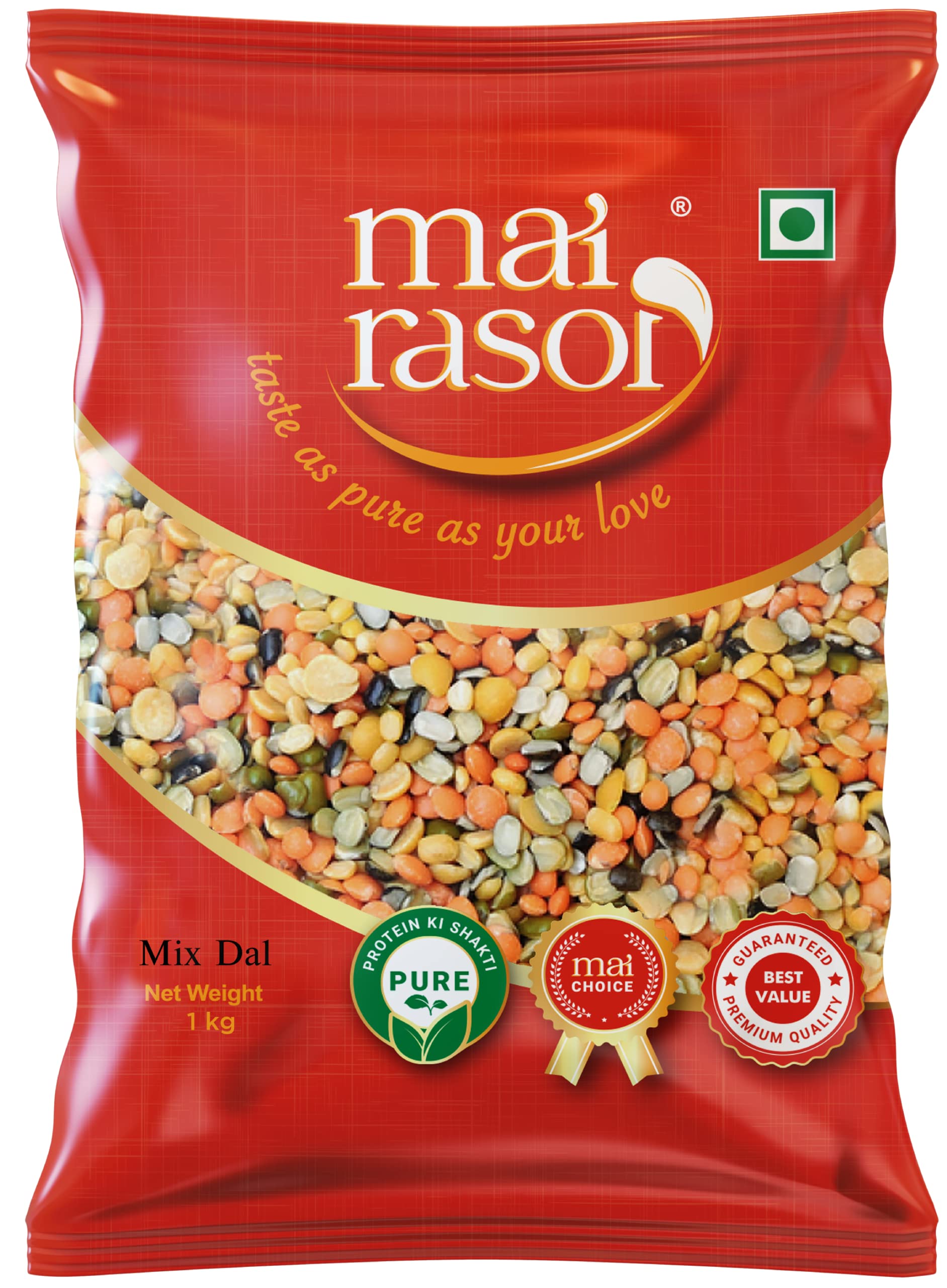 MAI RASOI Mix Dal Unpolished 1Kg Pouch