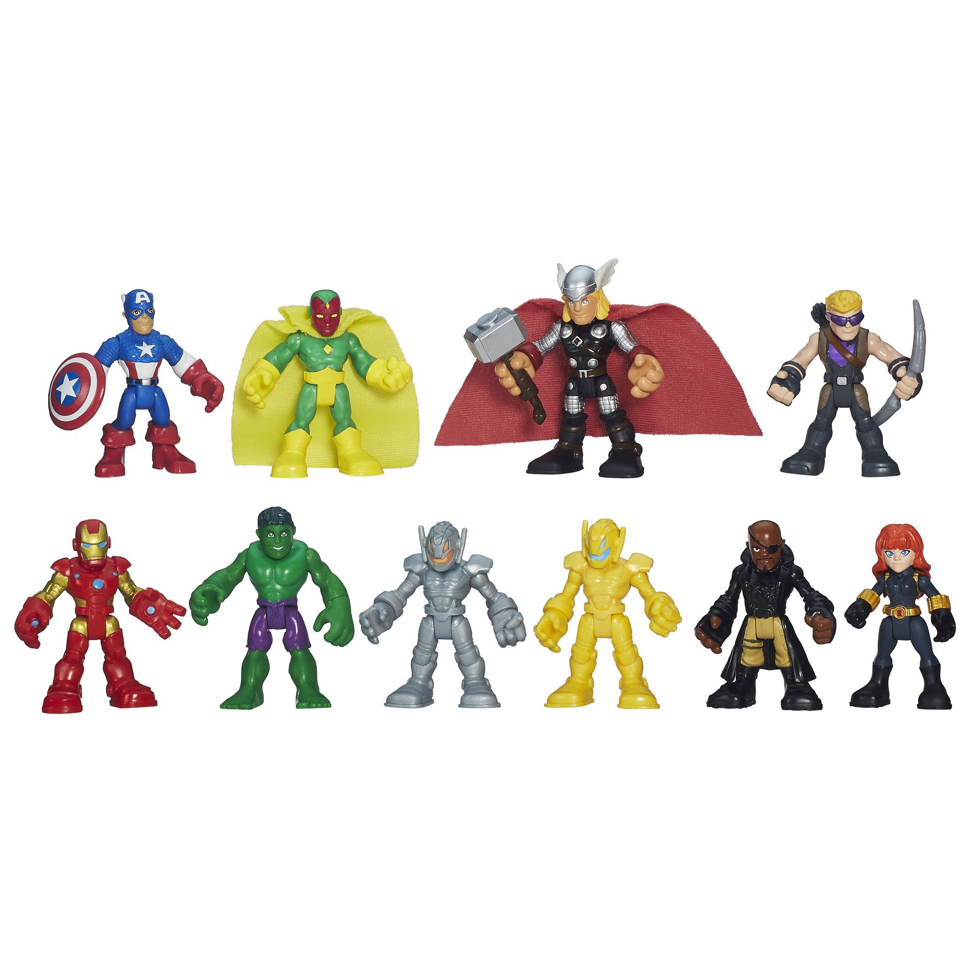 Marvel Playskool Heroes Super Hero Adventures Ultimate Set, 10 Collectible 2.5-Inch Action Figures, Toys for Kids Ages 3 and Up (Amazon Exclusive)