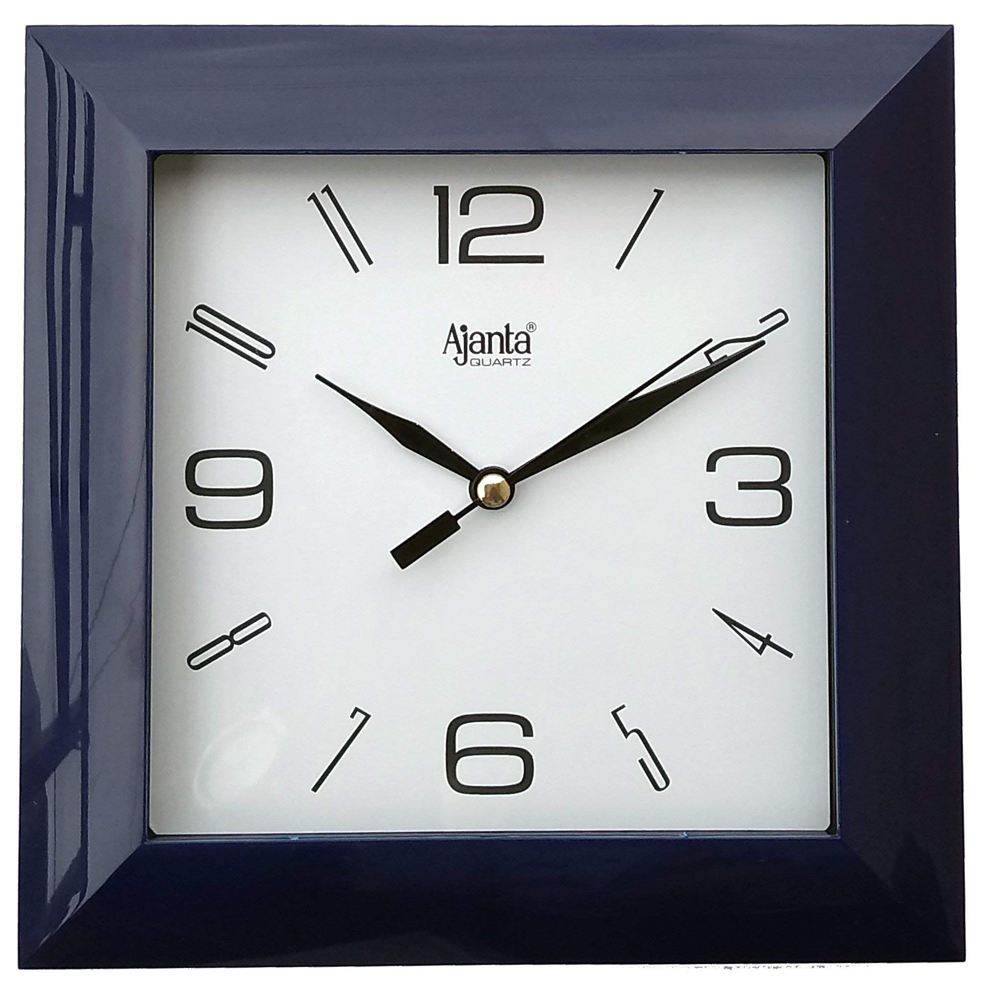 Ajanta7 Inches Wall Clock for Home/Offces/Bedroom/Living Room/Kitchen (Step Movement, Black)