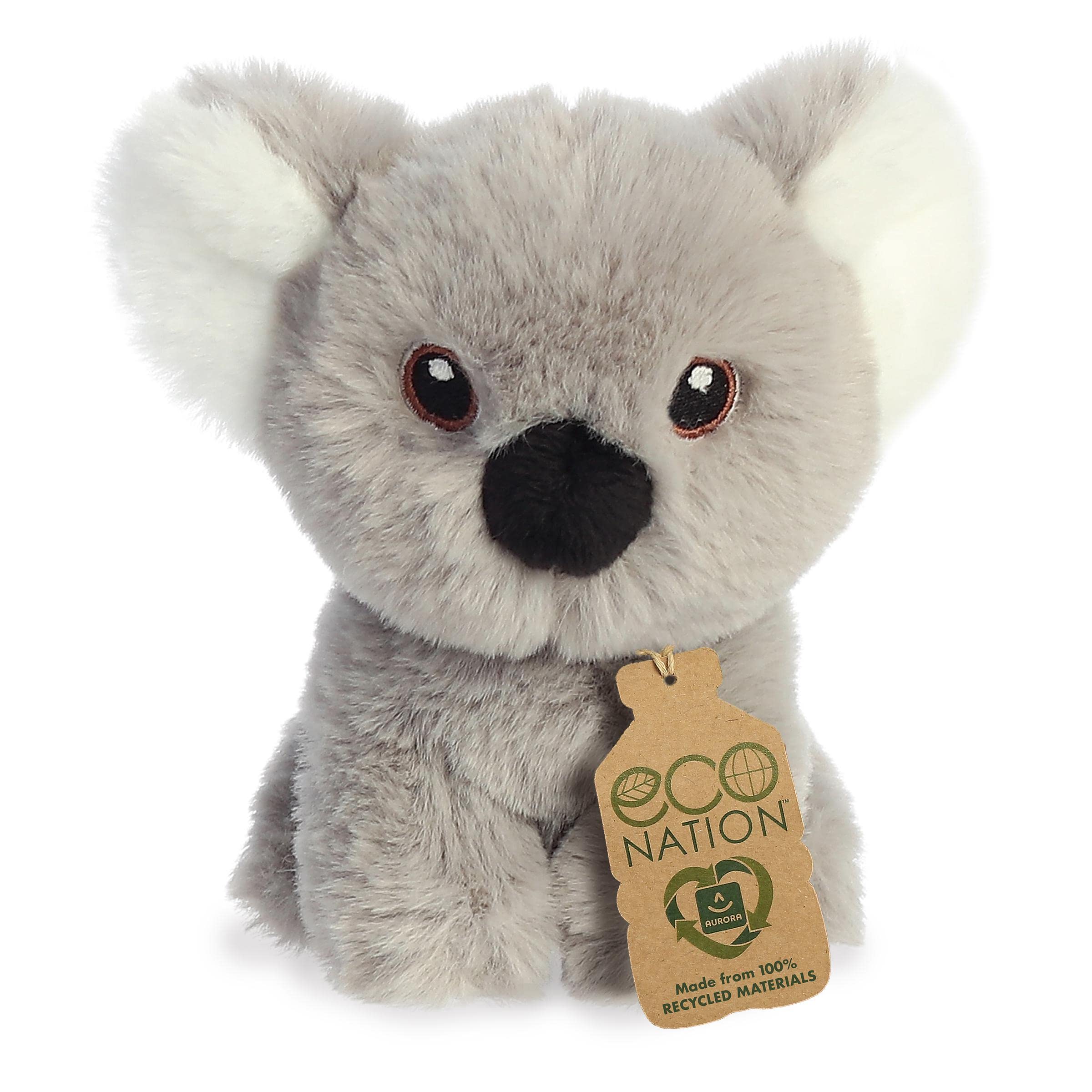 AuroraEco-Friendly Eco Nation™ Mini Koala Stuffed Animal - Environmental Consciousness - Recycled Materials - Gray 5 Inches