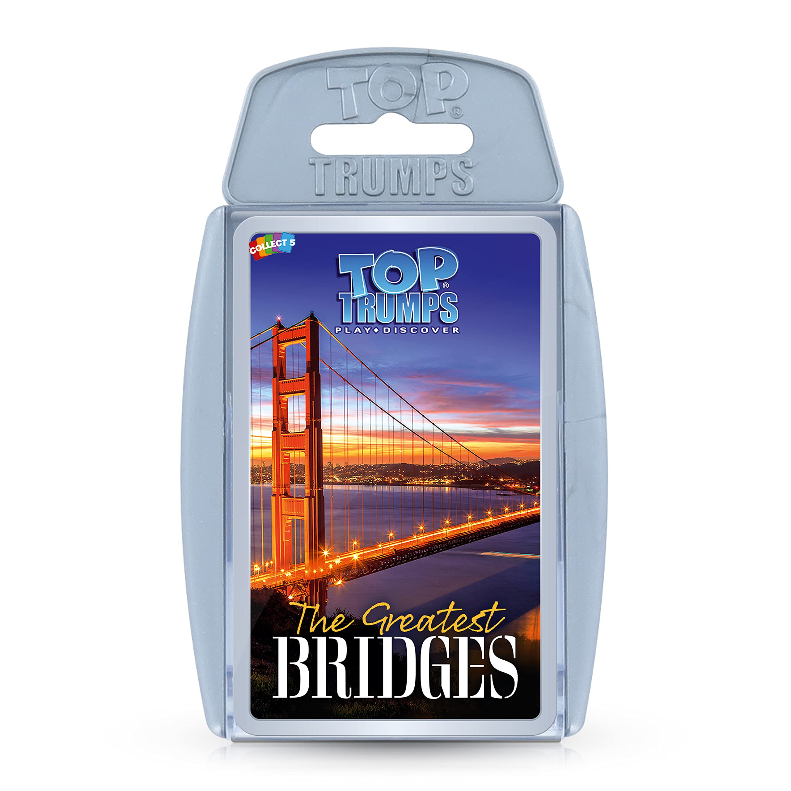 Top TrumpsCard Game The Greatest Bridges - Family Games for Kids and Adults - Learning Games - Kids Card Games for 2 Players and More - Kid War Games - Card Wars - for 6 Plus Kids